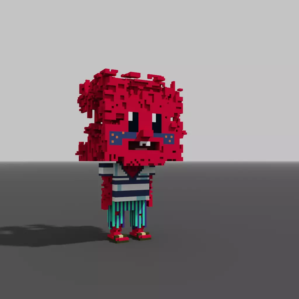 red robot 3D model_0
