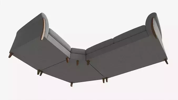 Module Corner Sofa Ercol Trieste 04 3D model 4