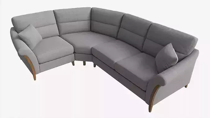 Module Corner Sofa Ercol Trieste 04 3D model 2
