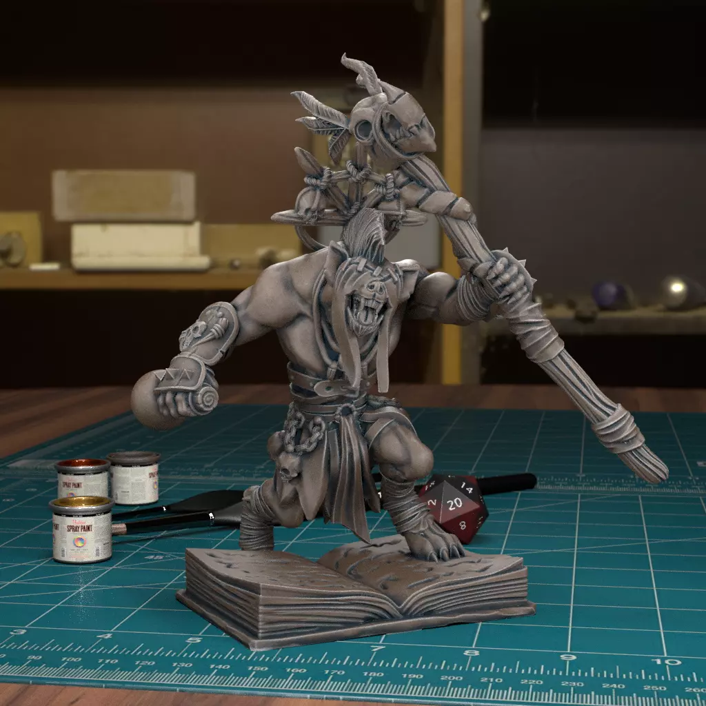 Gnoll Mage 02 - Pre Supported 3D print model