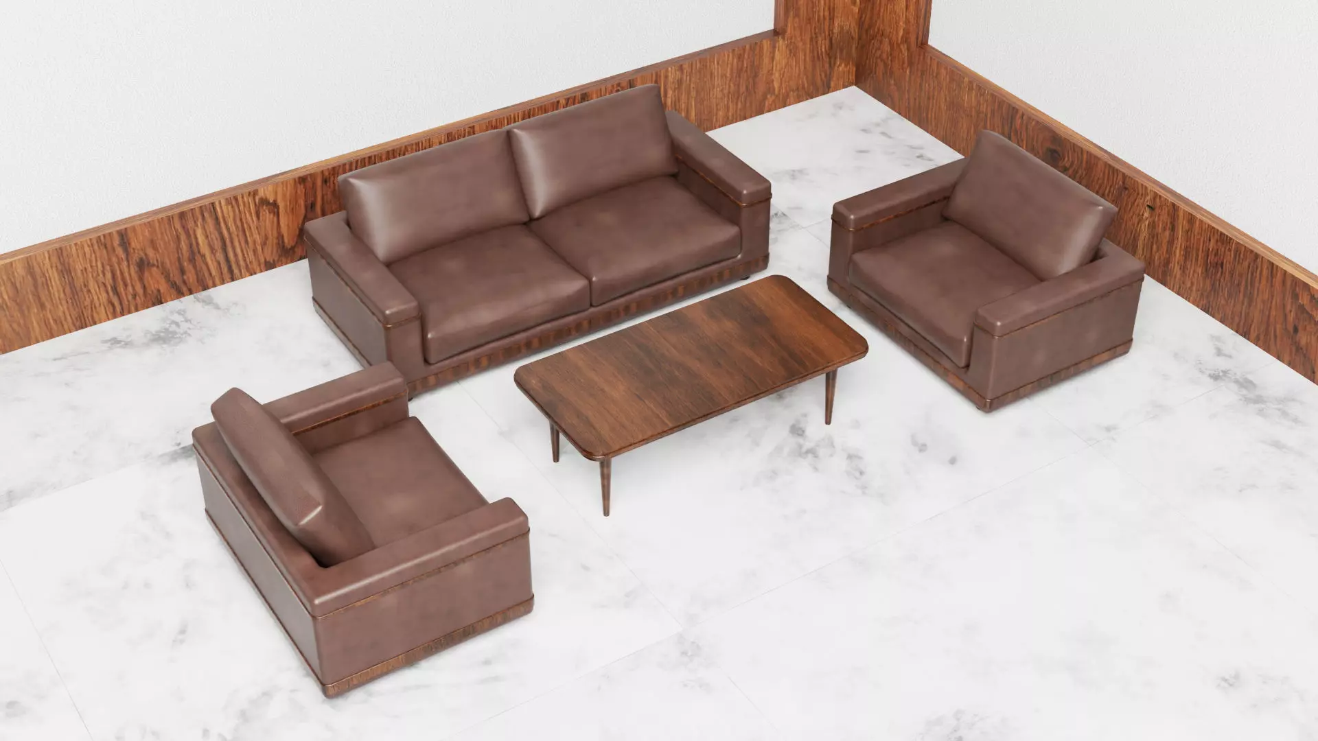 Sofa Set living room 3D model