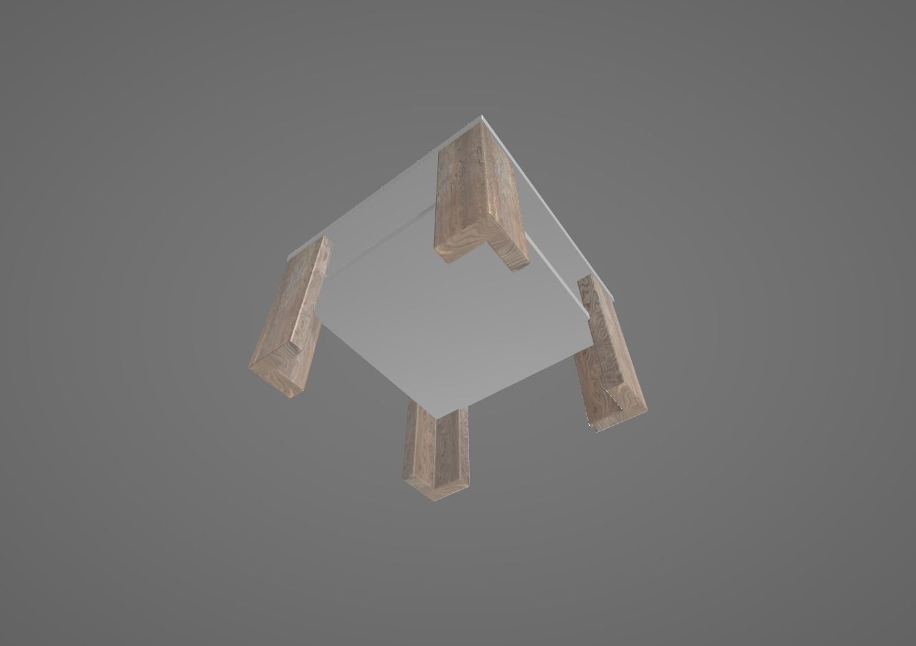 Table 3D model side Low-poly 3D model_2
