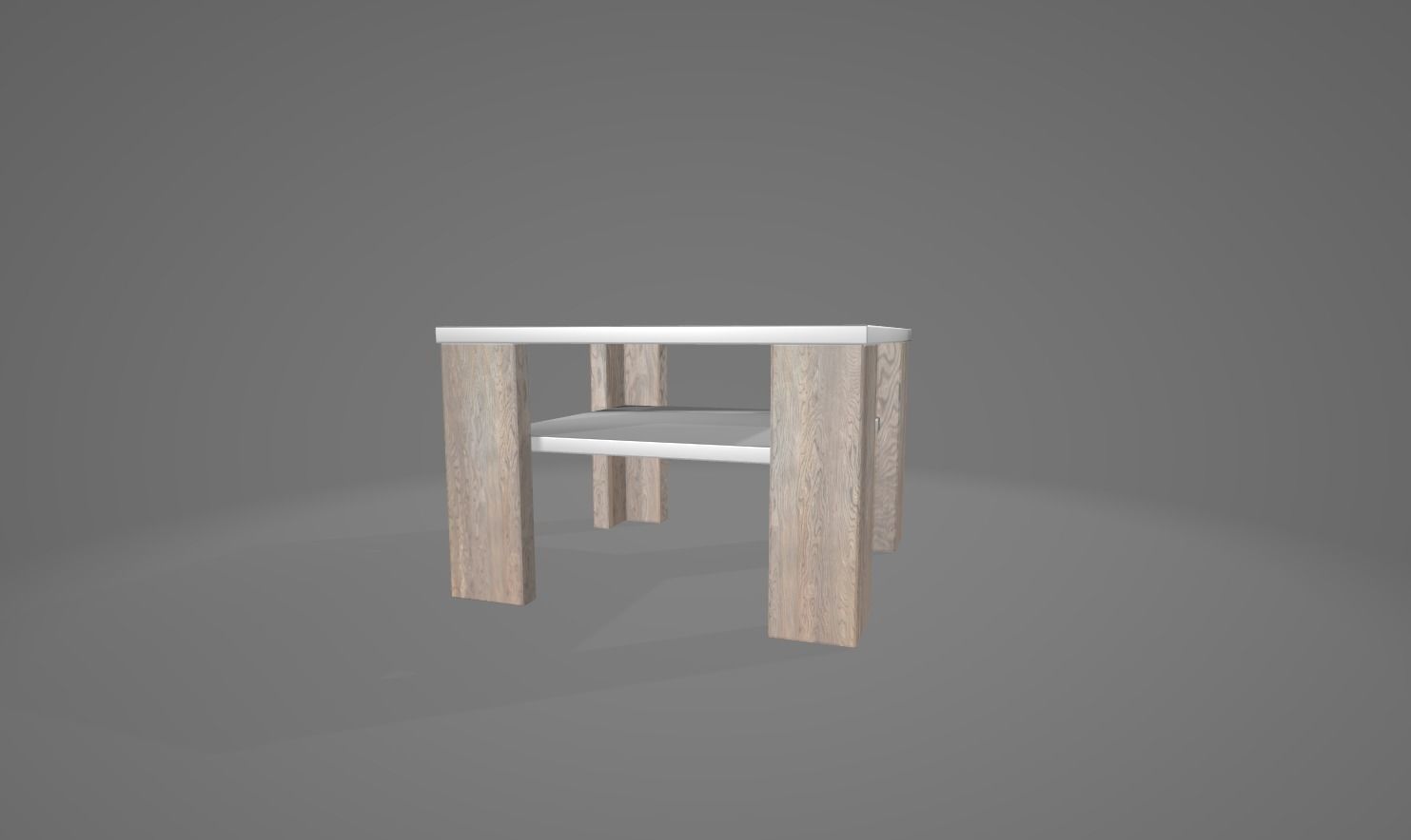 Table 3D model side Low-poly 3D model_1