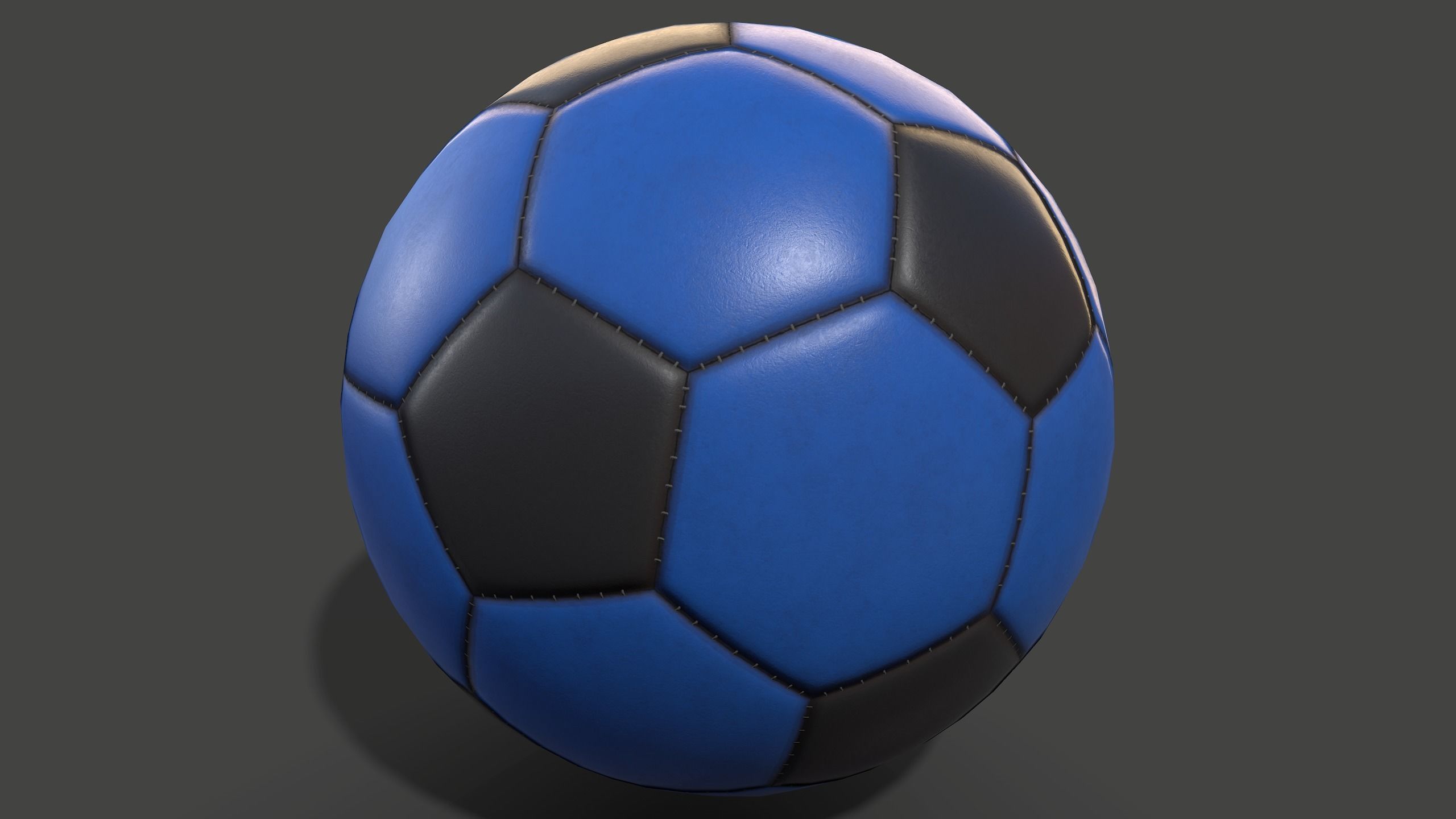 Soccer ball Low-poly 3D model_4