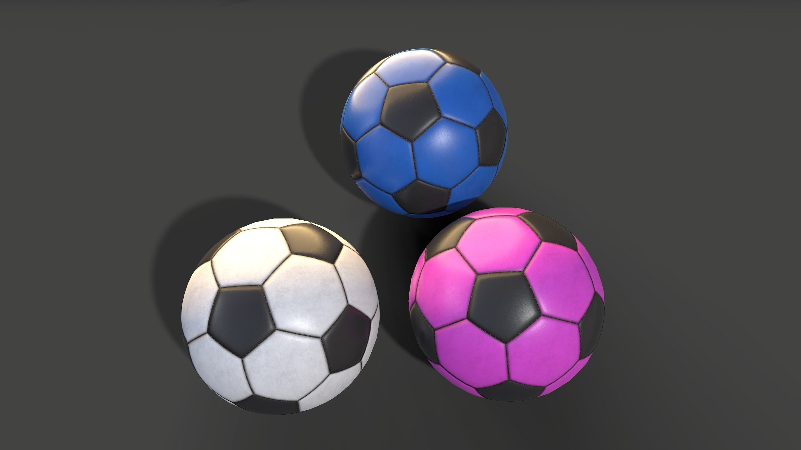 Soccer ball Low-poly 3D model_2