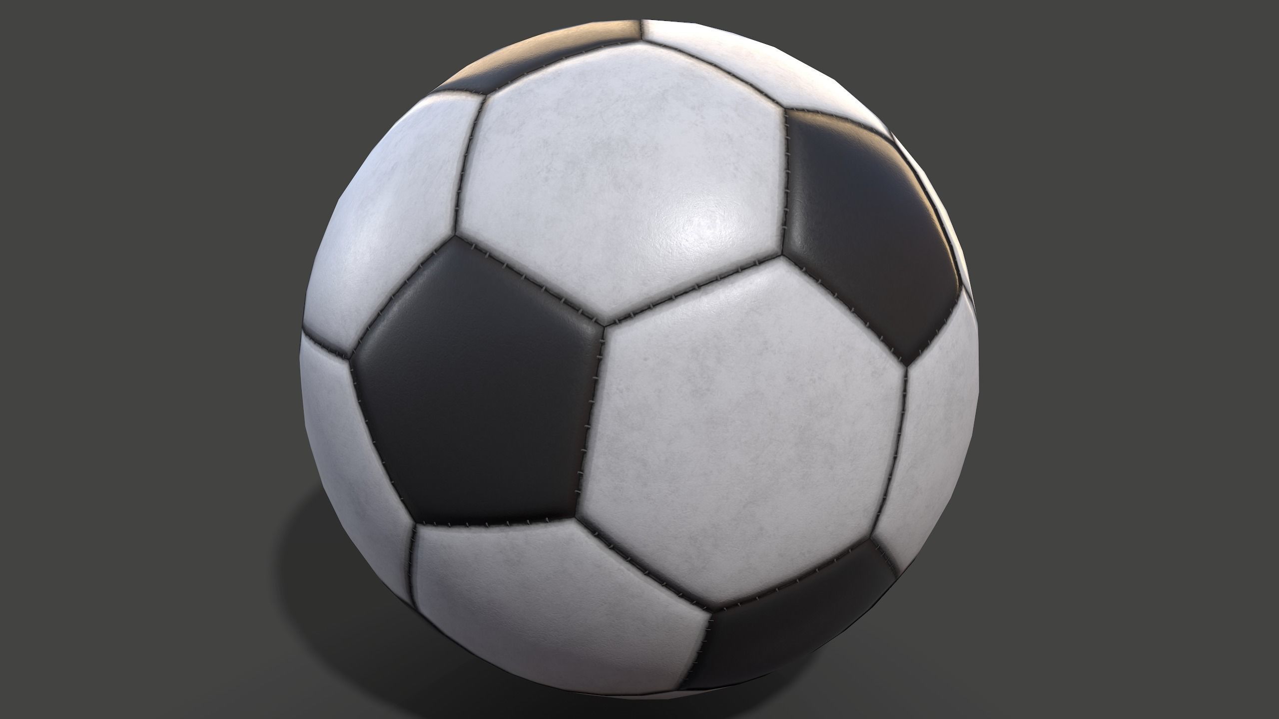 Soccer ball Low-poly 3D model_3