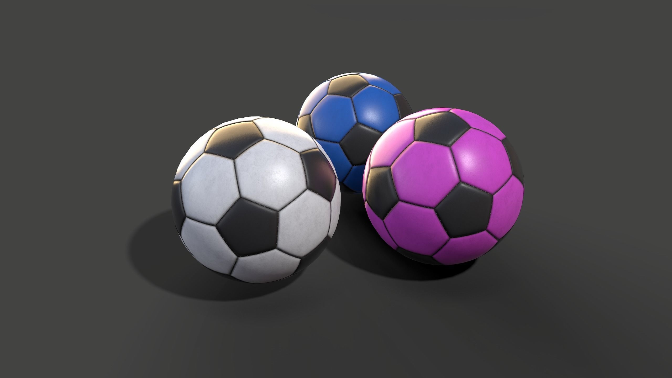 Soccer ball Low-poly 3D model_1