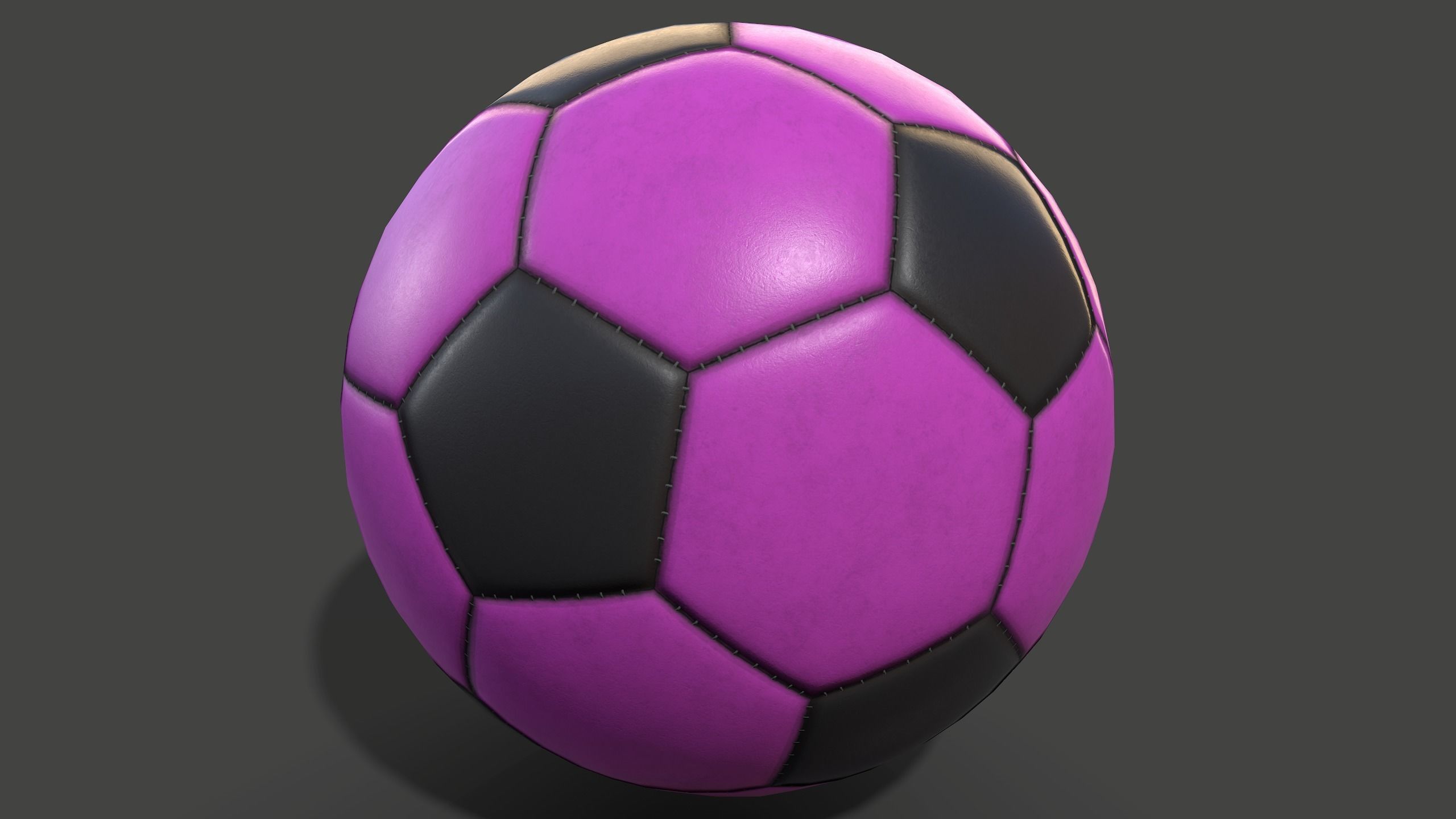 Soccer ball Low-poly 3D model_5