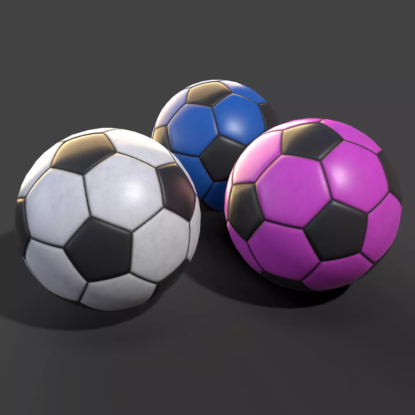 Soccer ball Low-poly 3D model_0