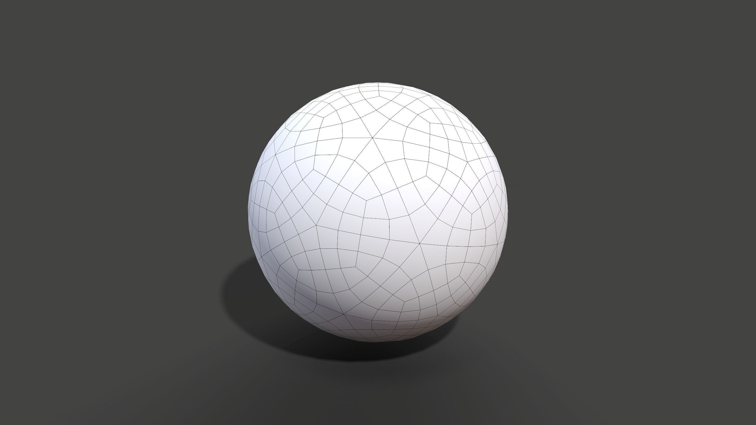Soccer ball Low-poly 3D model_6