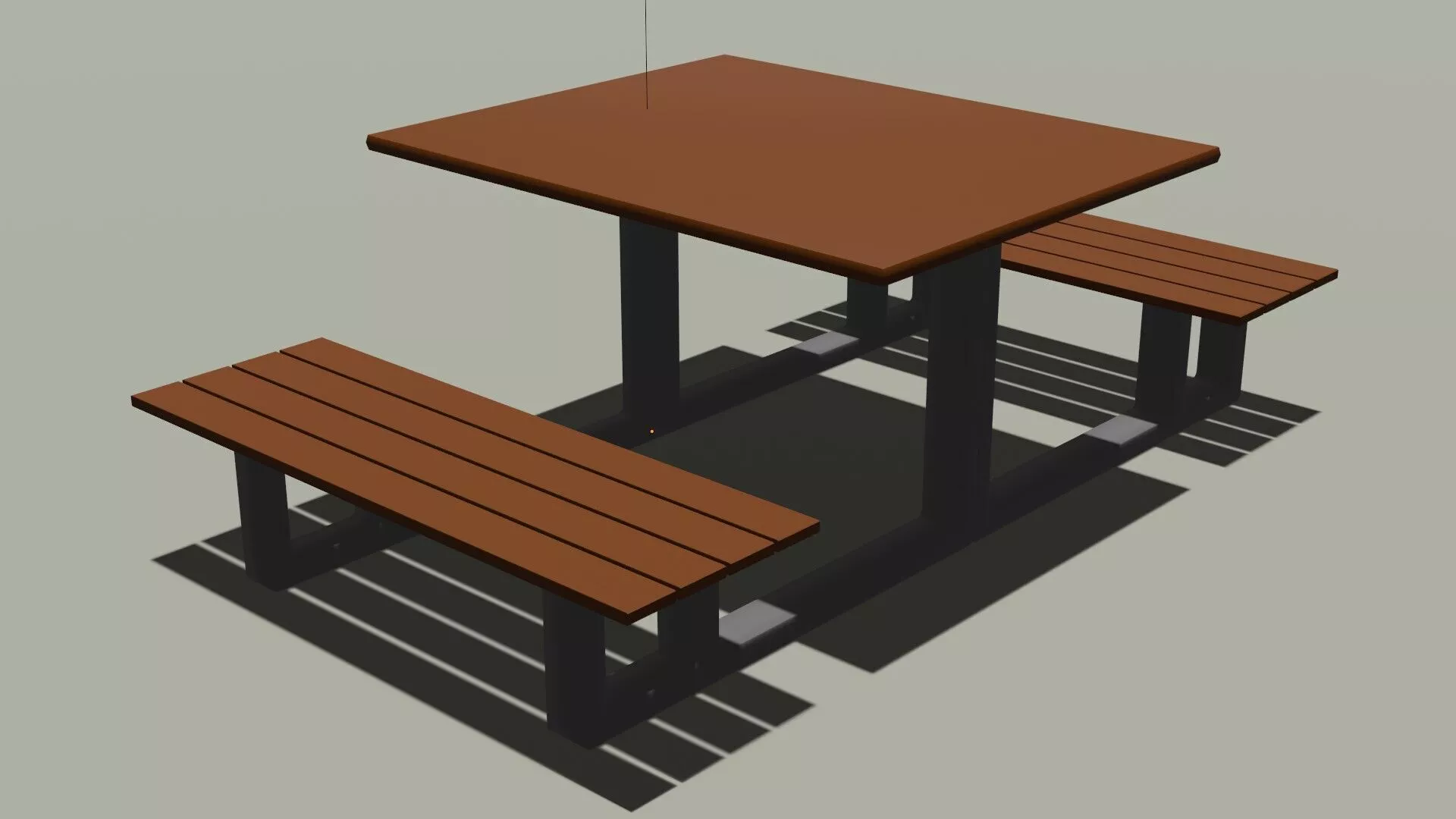 Picnic Table Low-poly 3D model