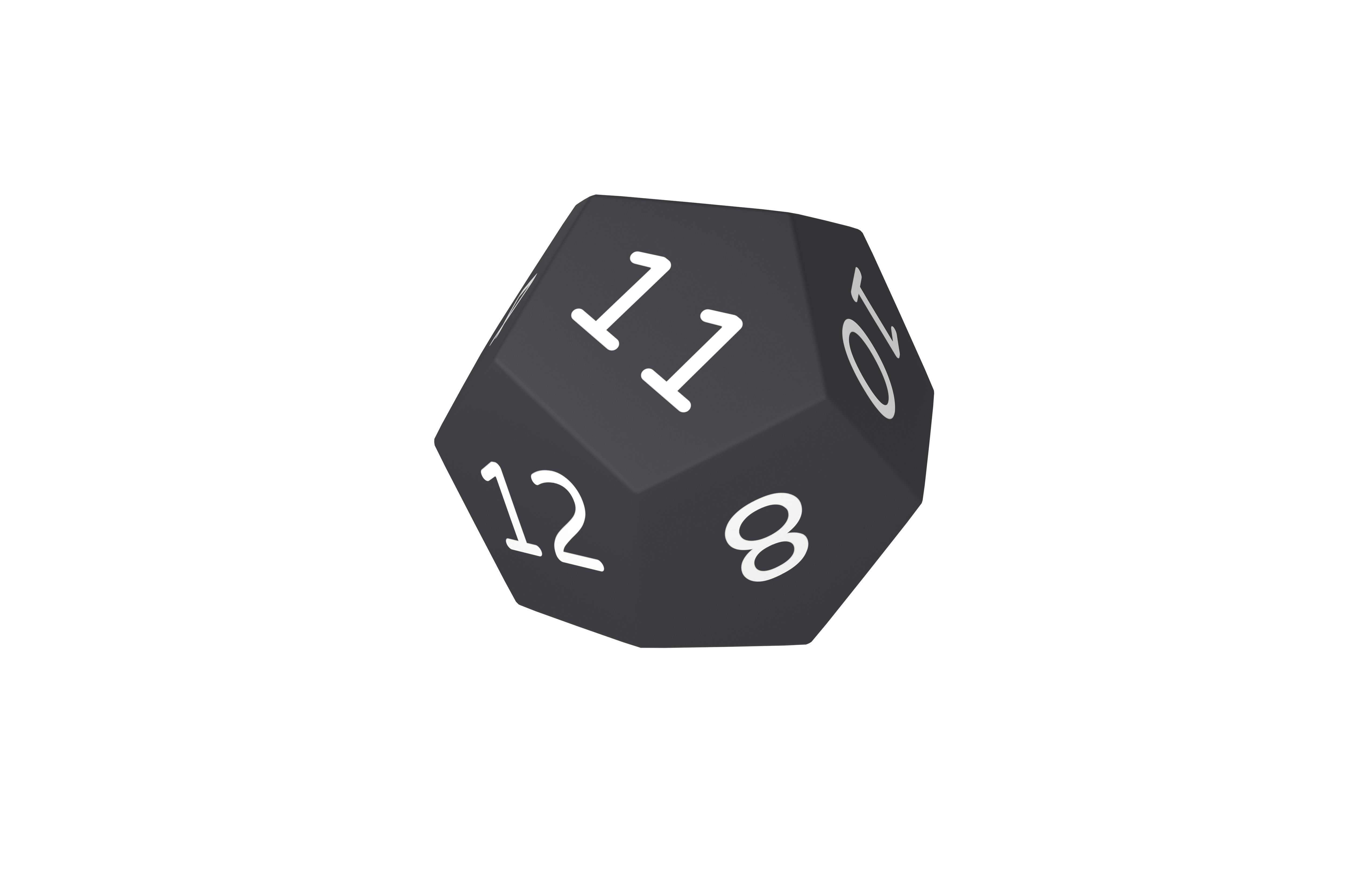D12 Dice V1 001 Low-poly 3D model_3
