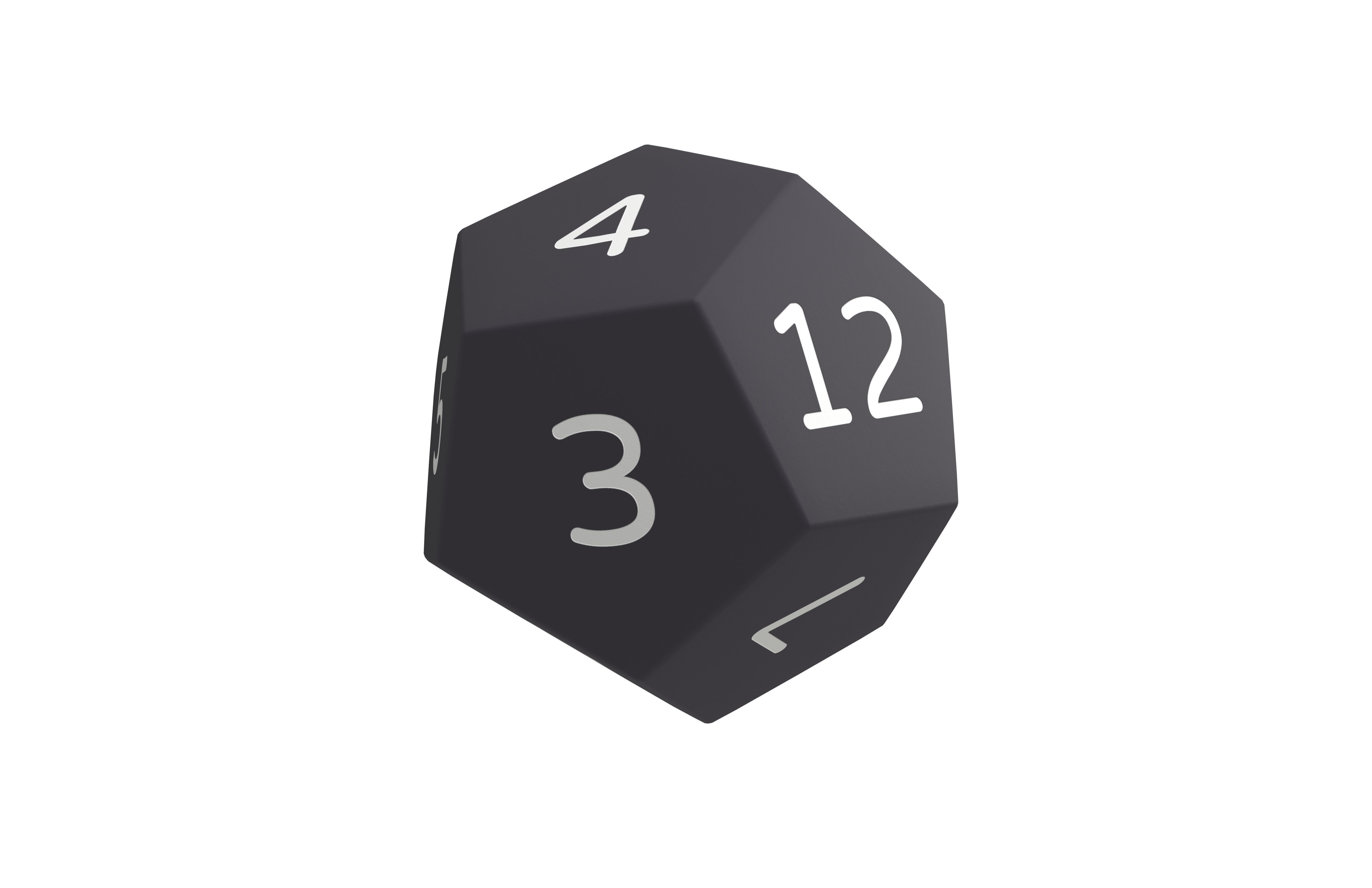 D12 Dice V1 001 Low-poly 3D model_4