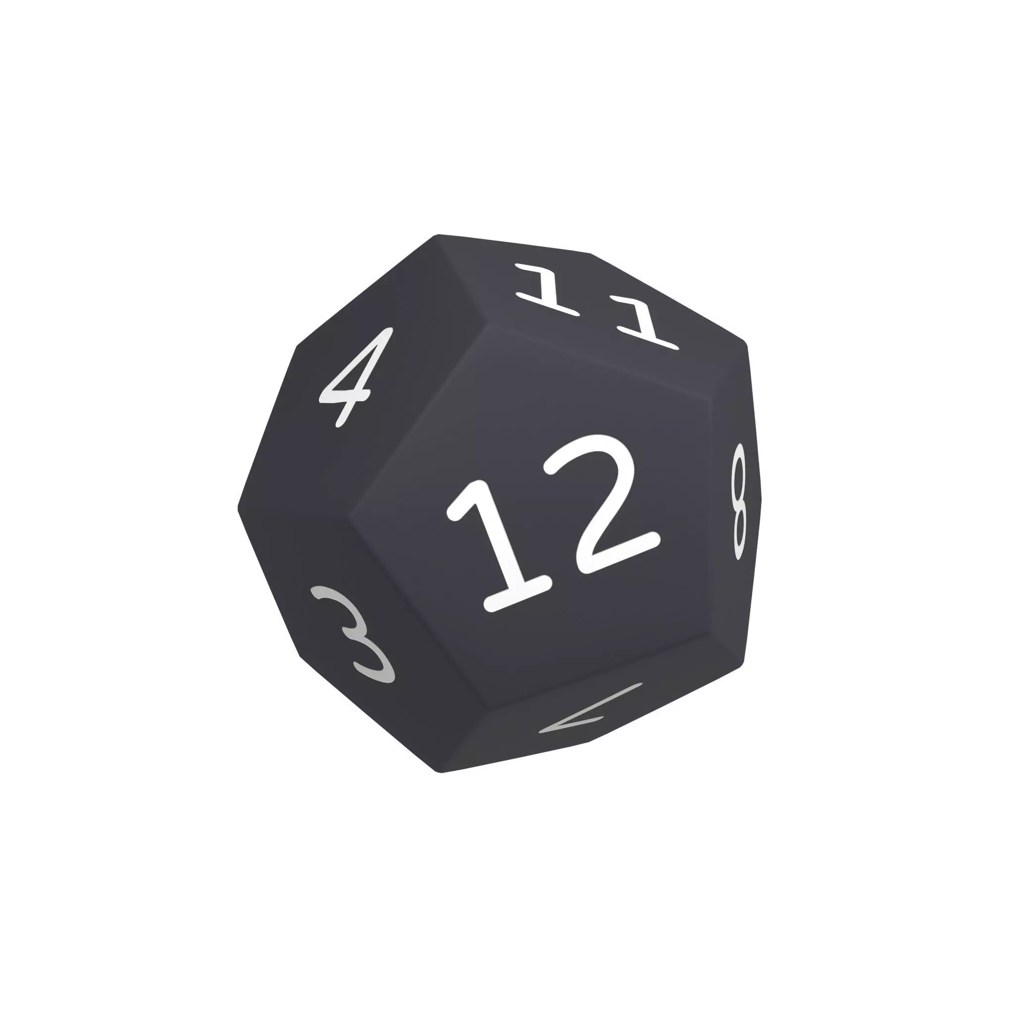 D12 Dice V1 001 Low-poly 3D model_0