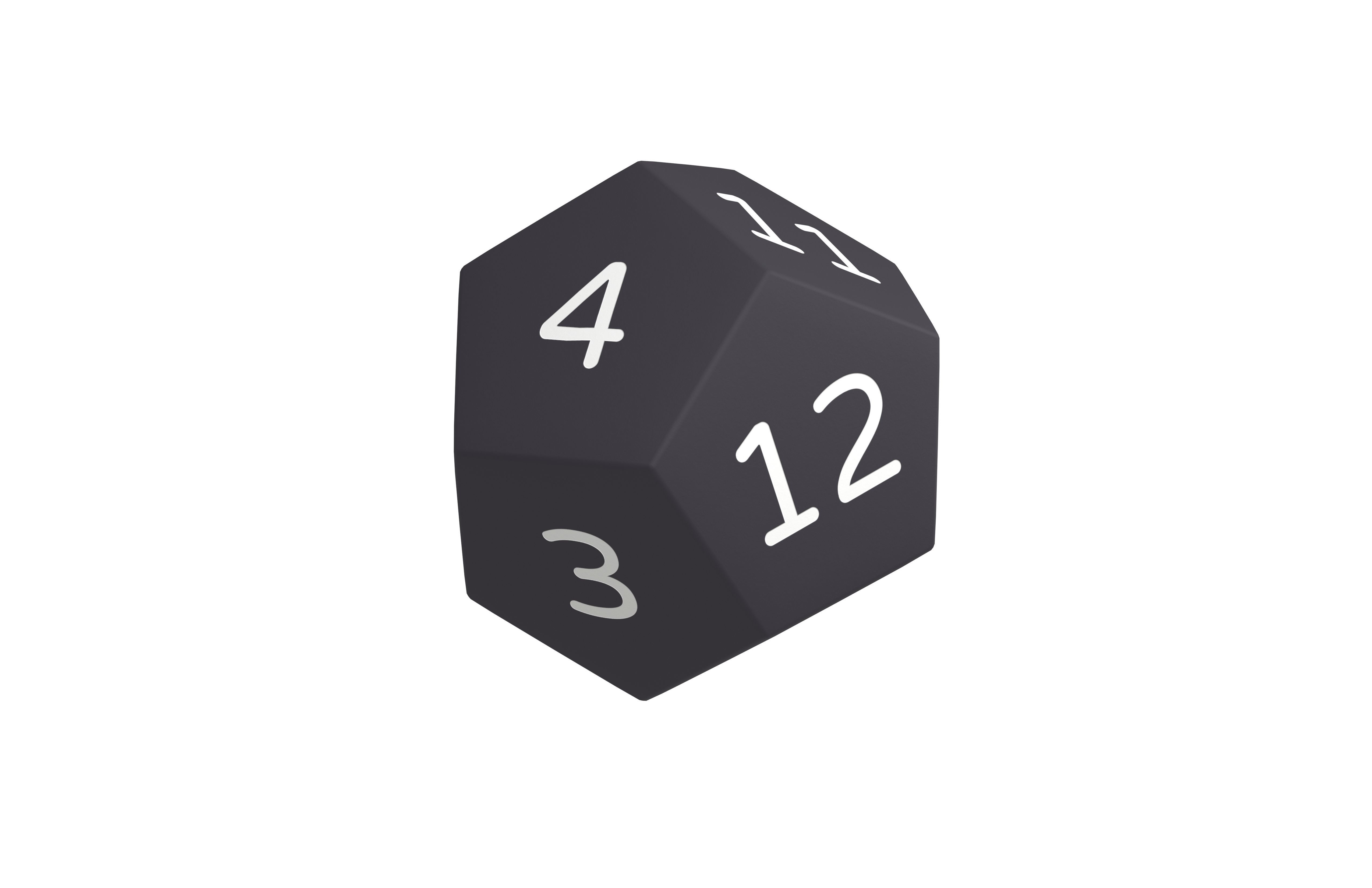 D12 Dice V1 001 Low-poly 3D model_2