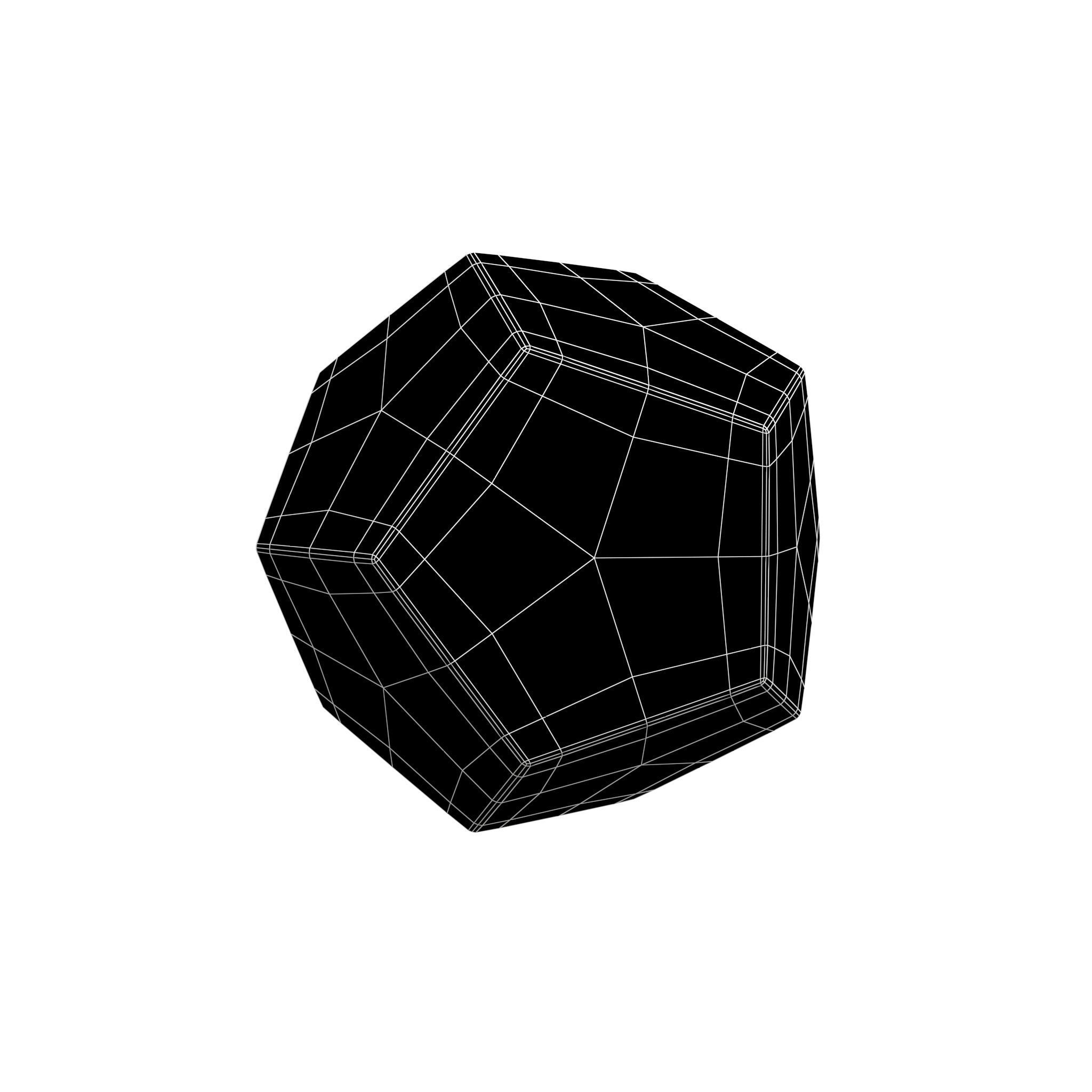 D12 Dice V1 002 Low-poly 3D model_8