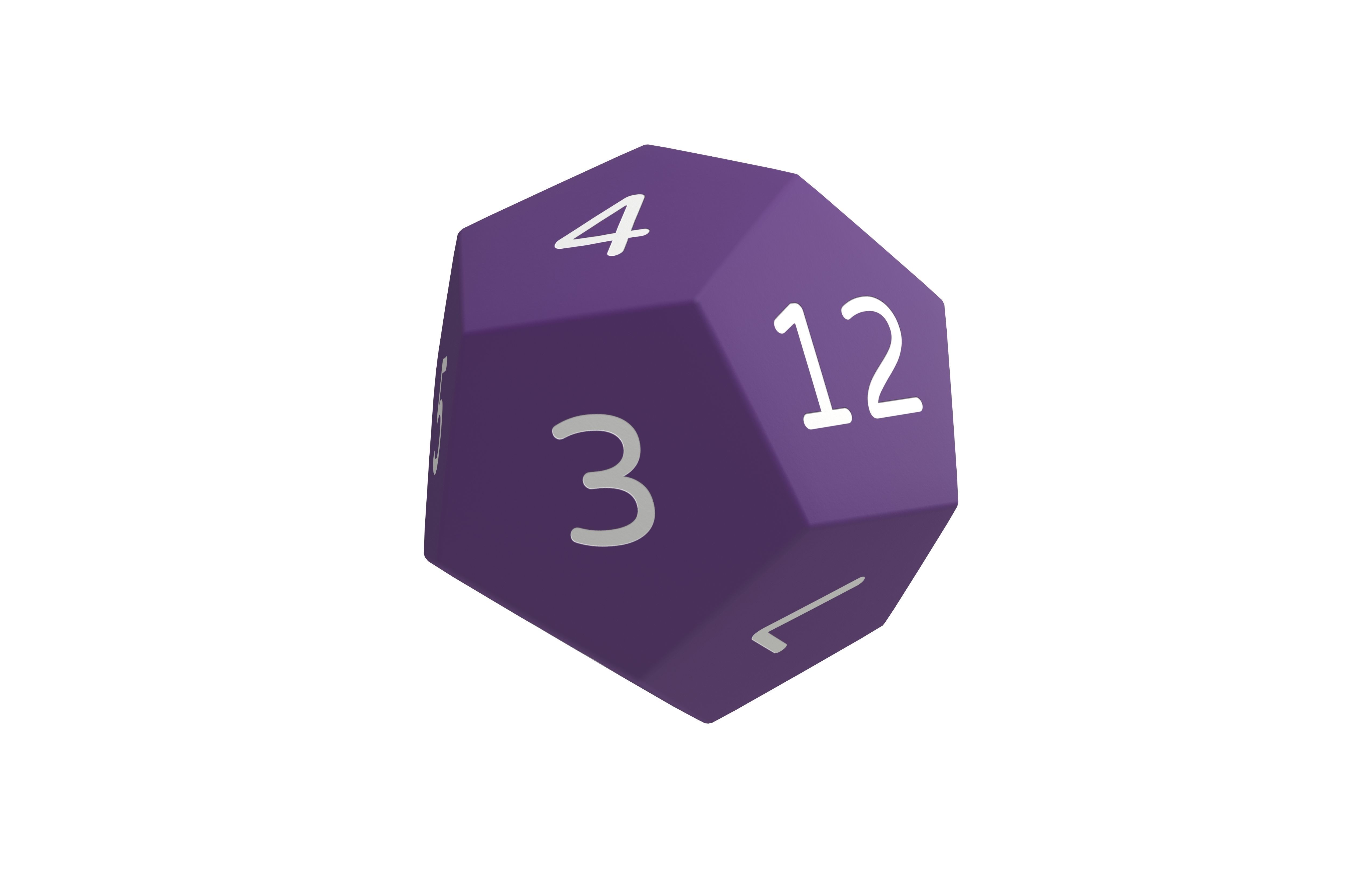 D12 Dice V1 002 Low-poly 3D model_4
