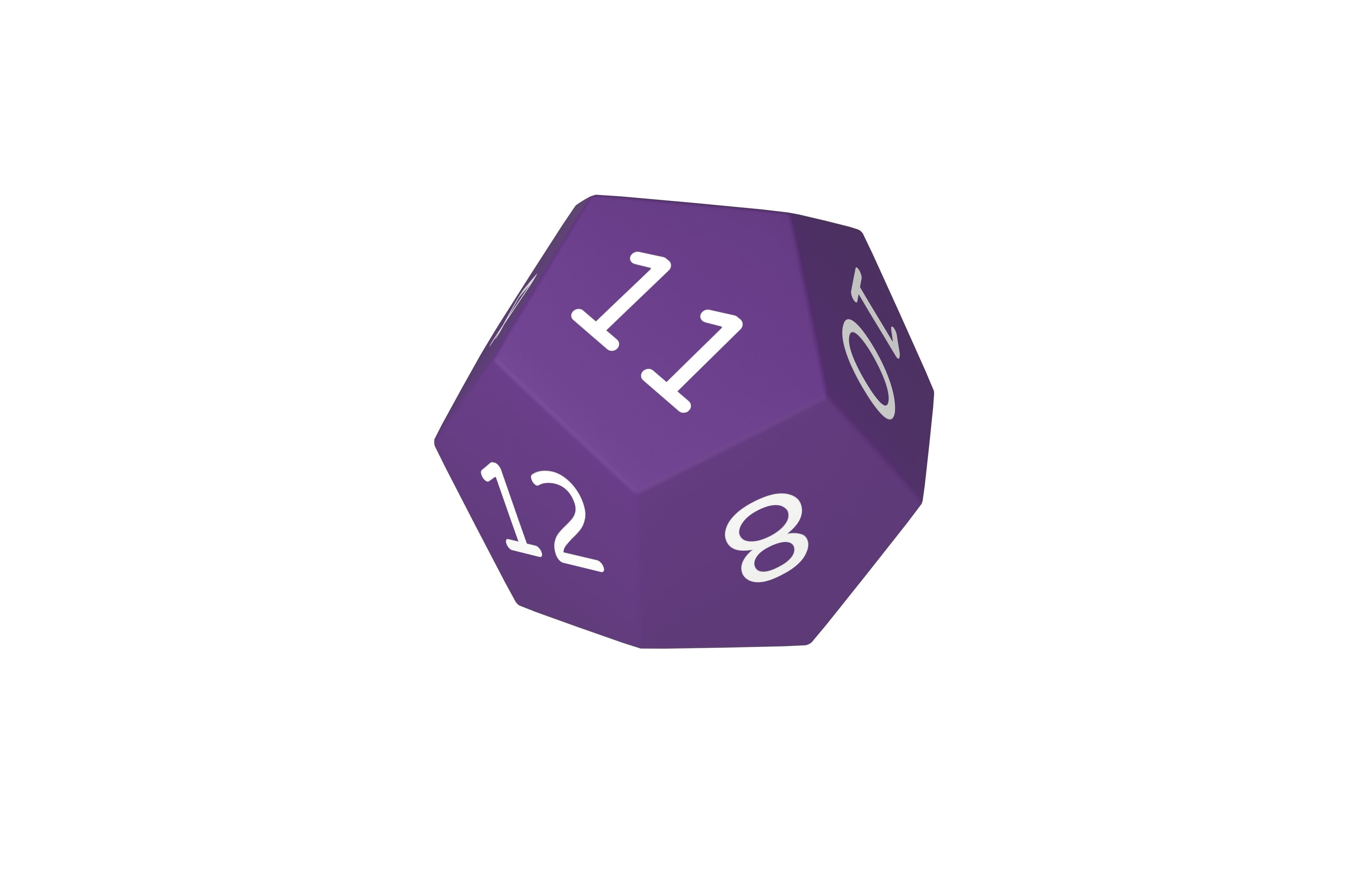 D12 Dice V1 002 Low-poly 3D model_3