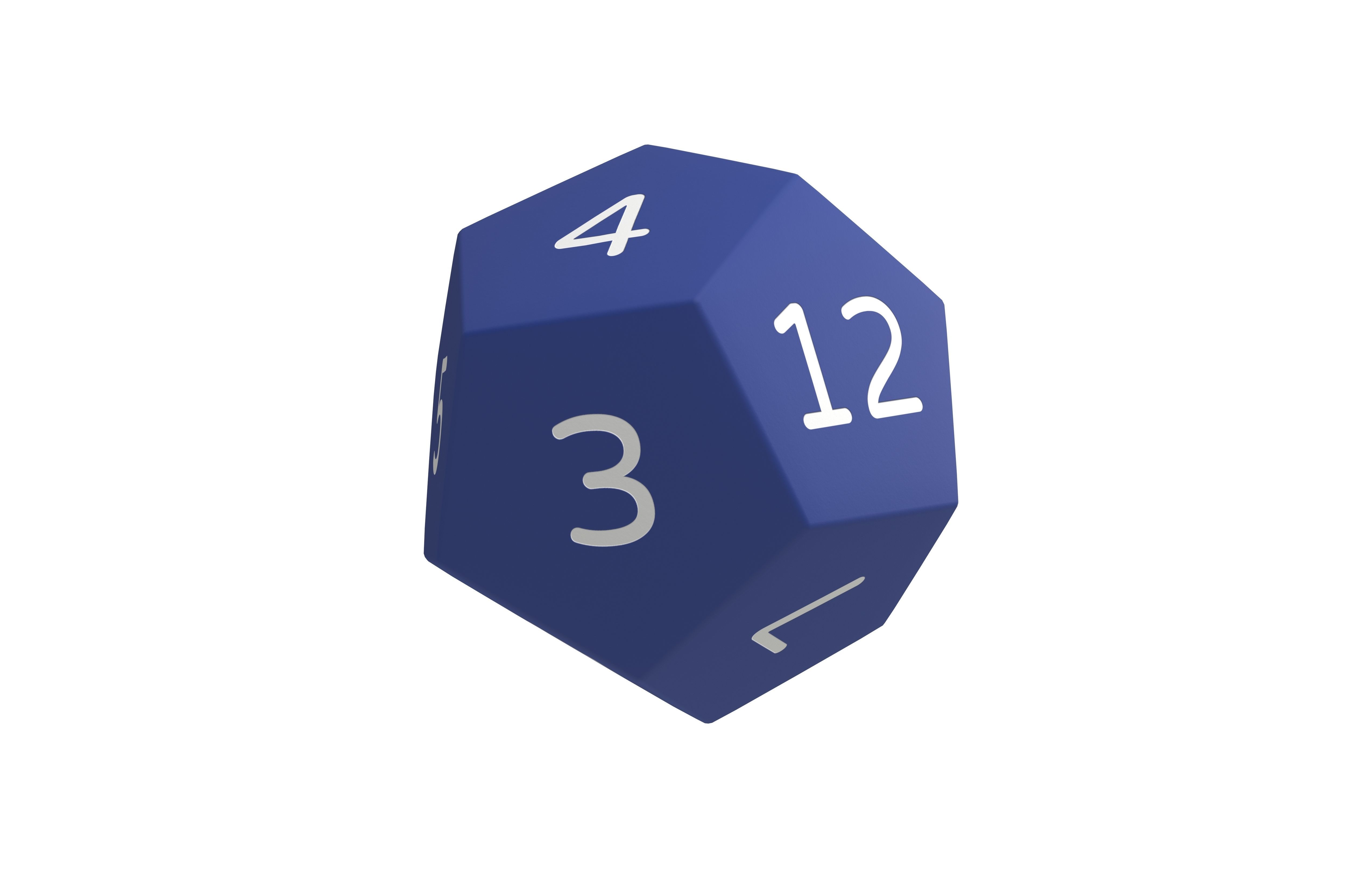 D12 Dice V1 003 Low-poly 3D model_3