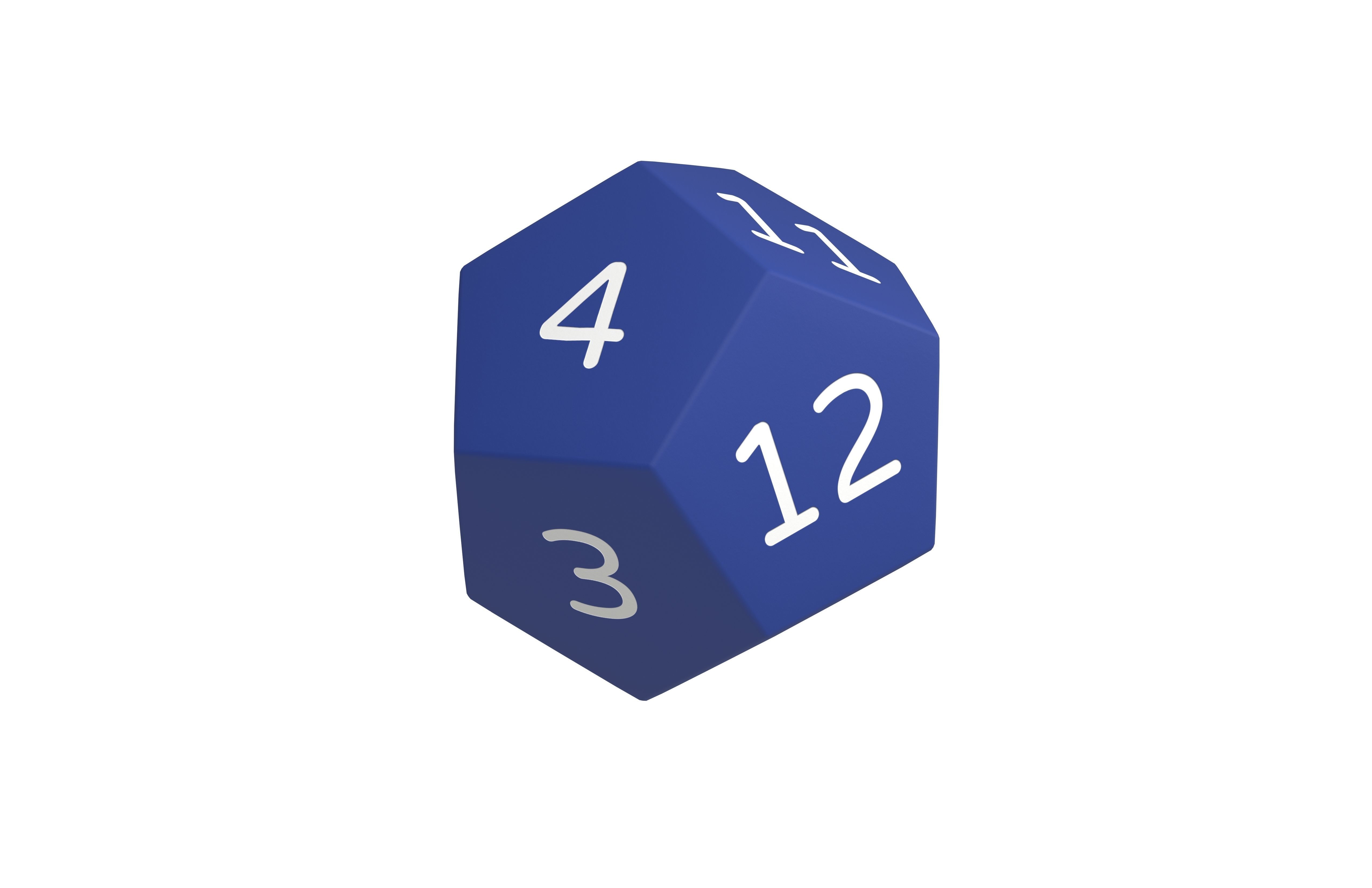 D12 Dice V1 003 Low-poly 3D model_1