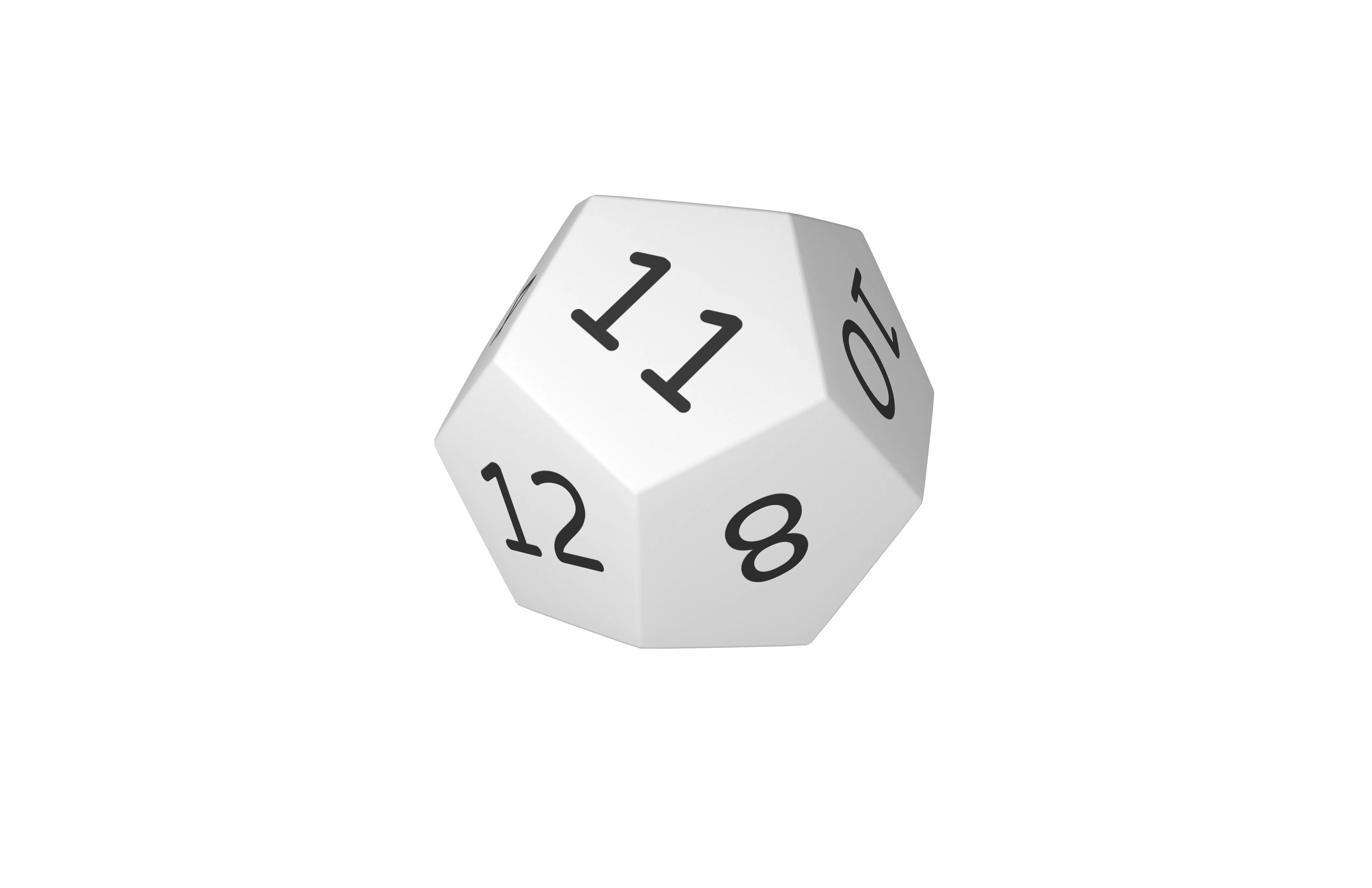 D12 Dice V1 007 Low-poly 3D model