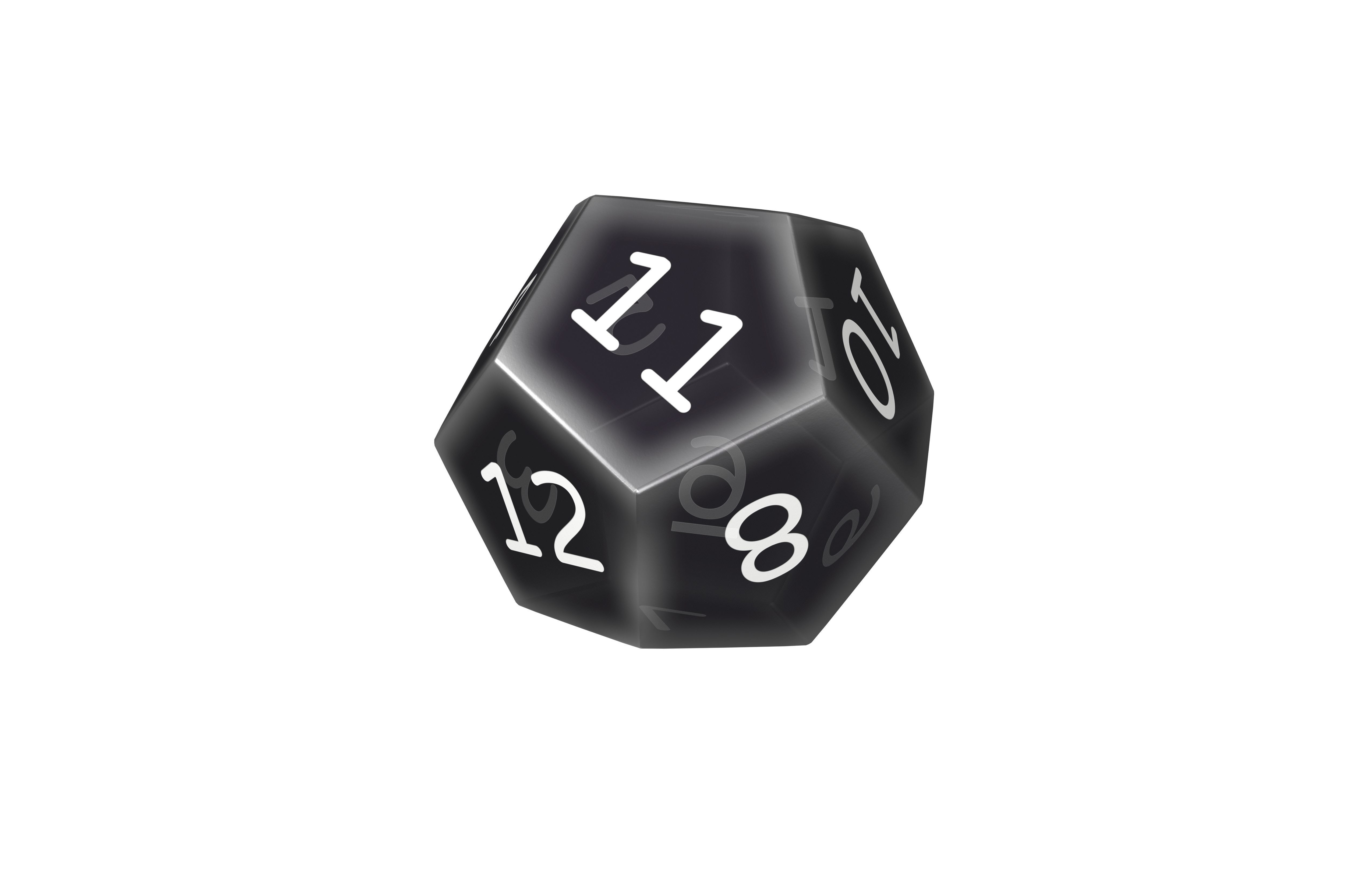 D12 Dice V1 014 Low-poly 3D model_2