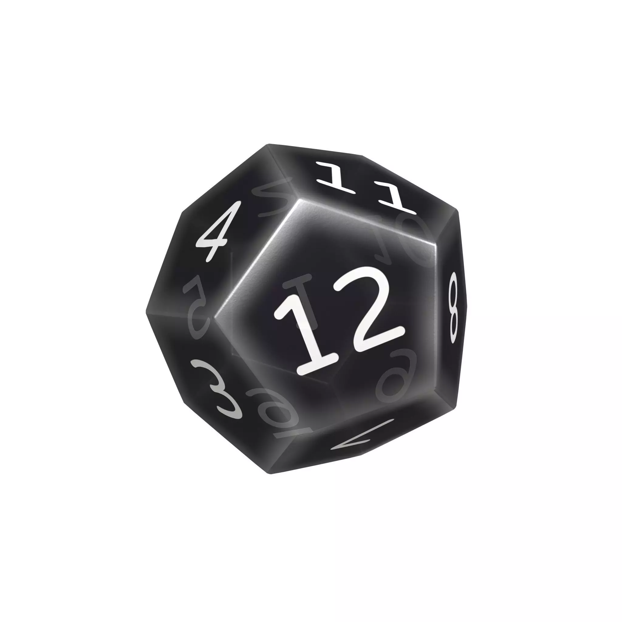 D12 Dice V1 014 Low-poly 3D model_0