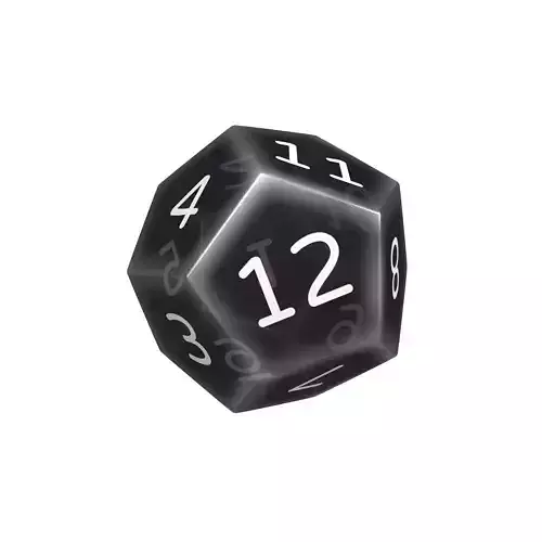 D12 Dice V1 014 Low-poly 3D model D12 Dice V1 014 Low-poly 3D model