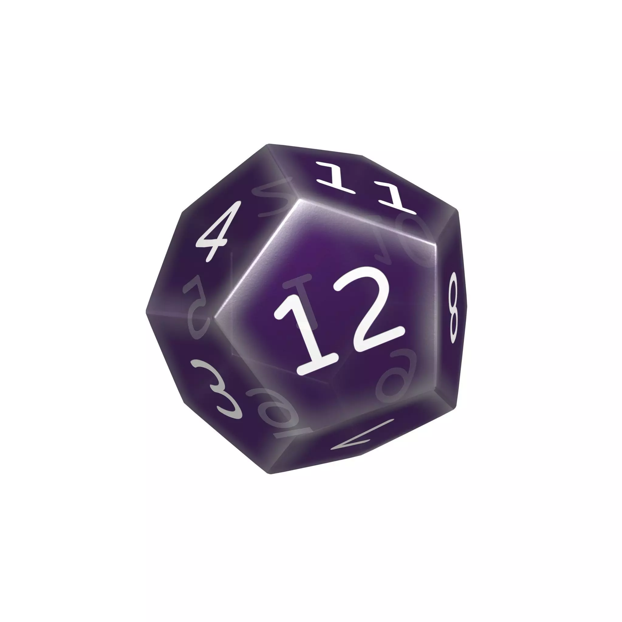 D12 Dice V1 015 Low-poly 3D model_0