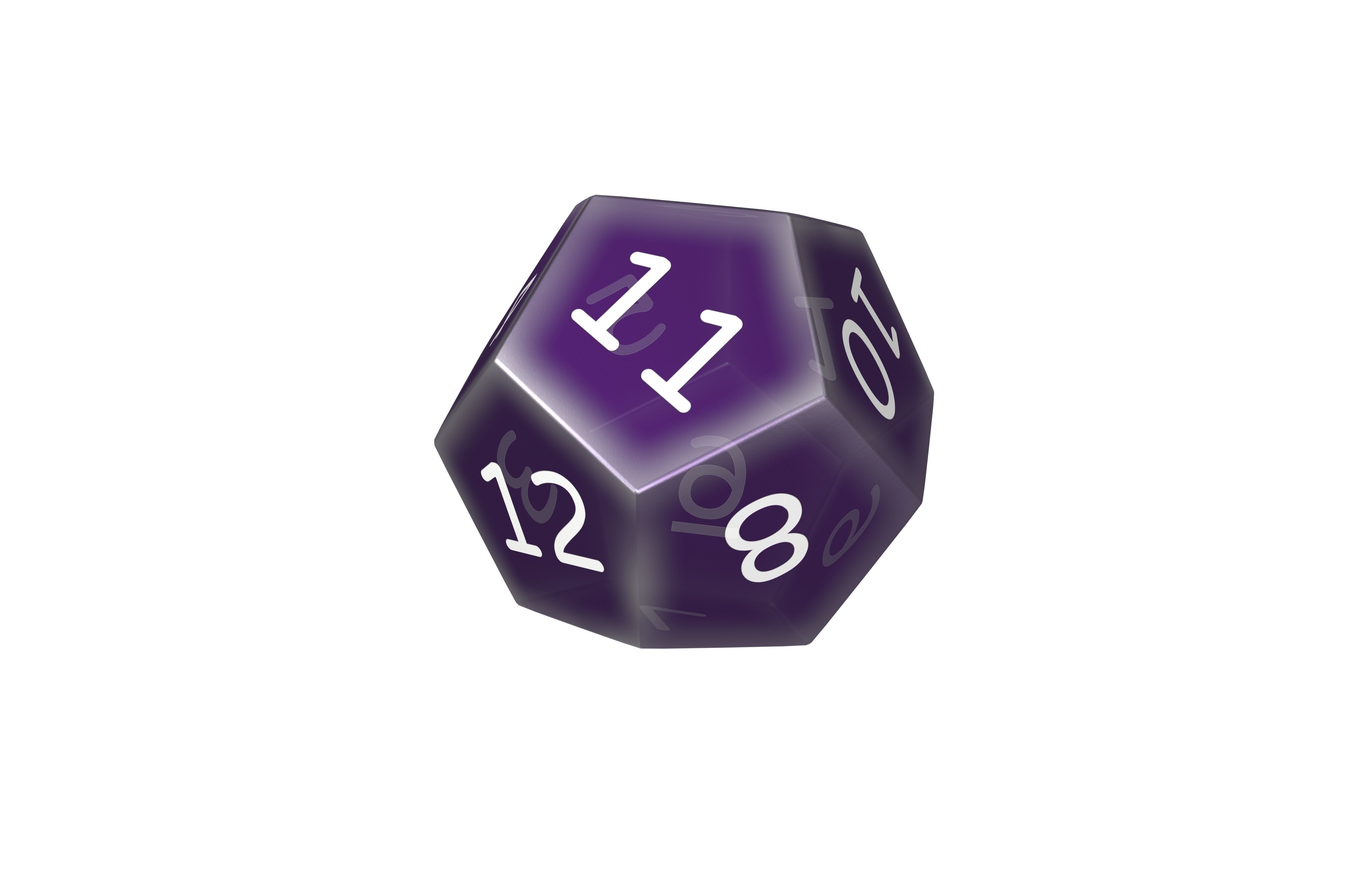 D12 Dice V1 015 Low-poly 3D model_2