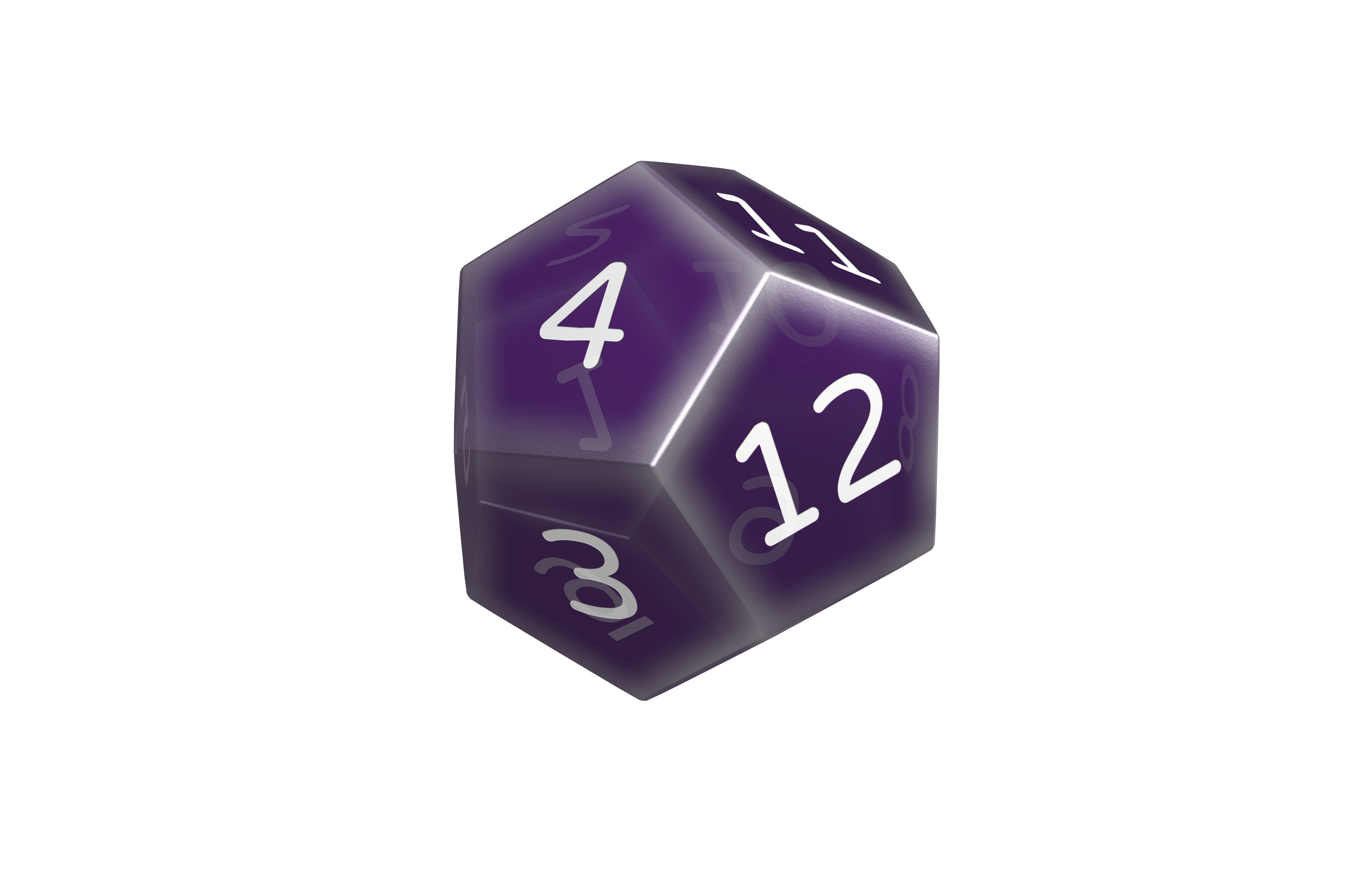 D12 Dice V1 015 Low-poly 3D model_1