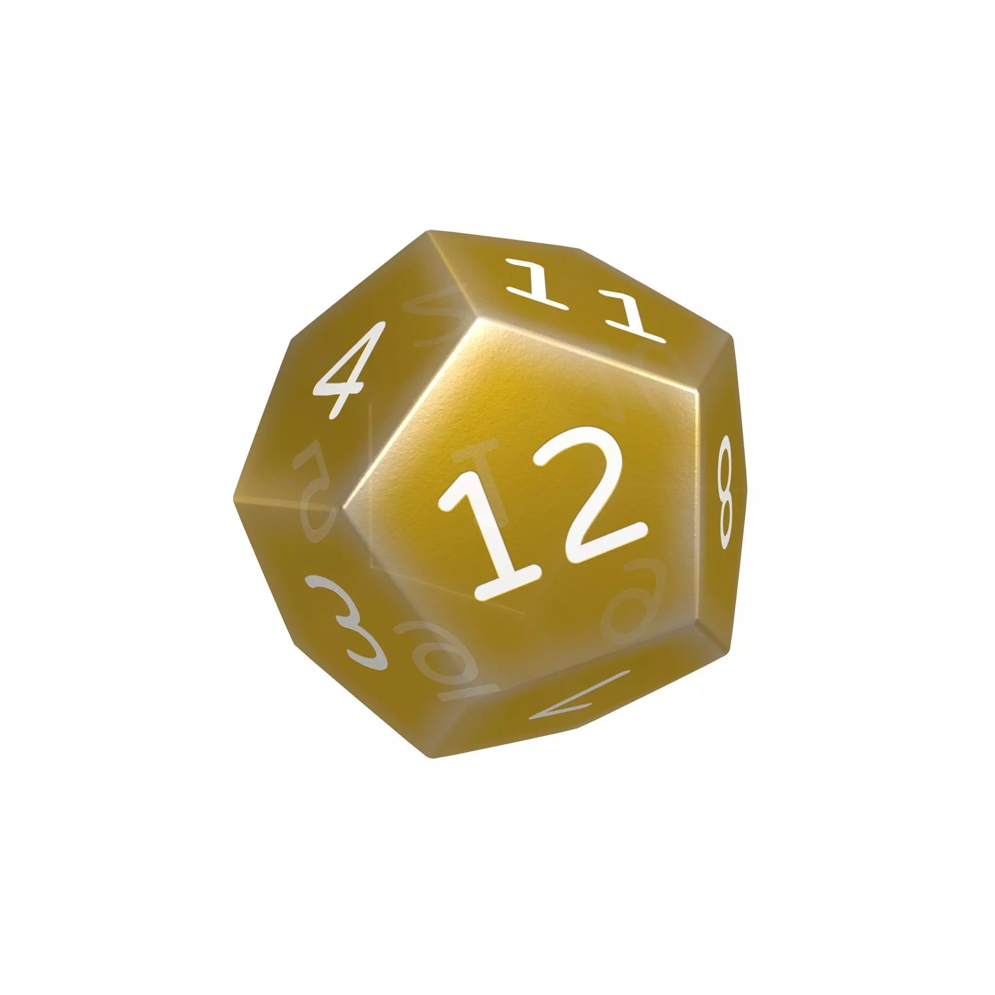 D12 Dice V1 018 Low-poly 3D model_0