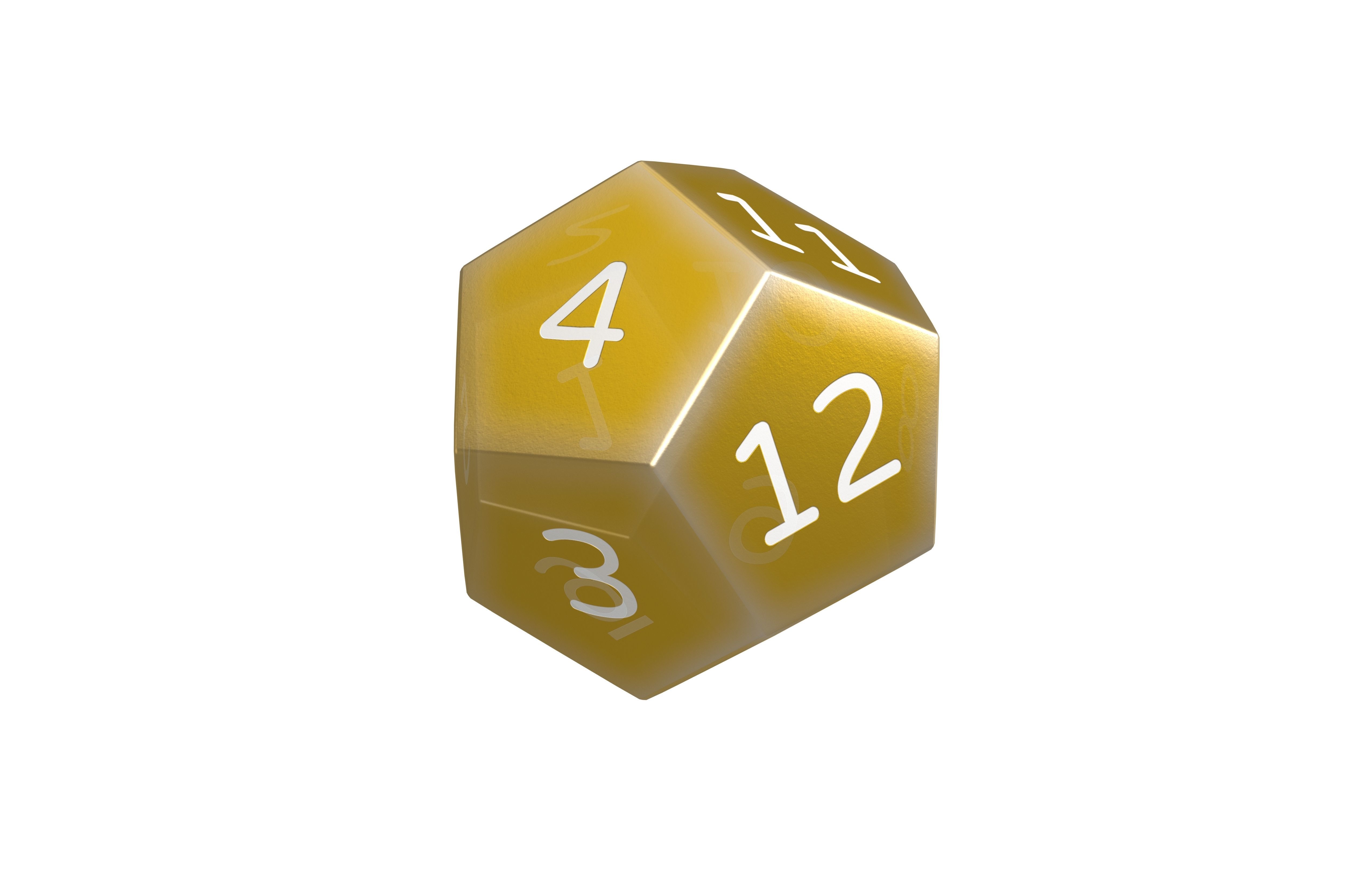 D12 Dice V1 018 Low-poly 3D model_1