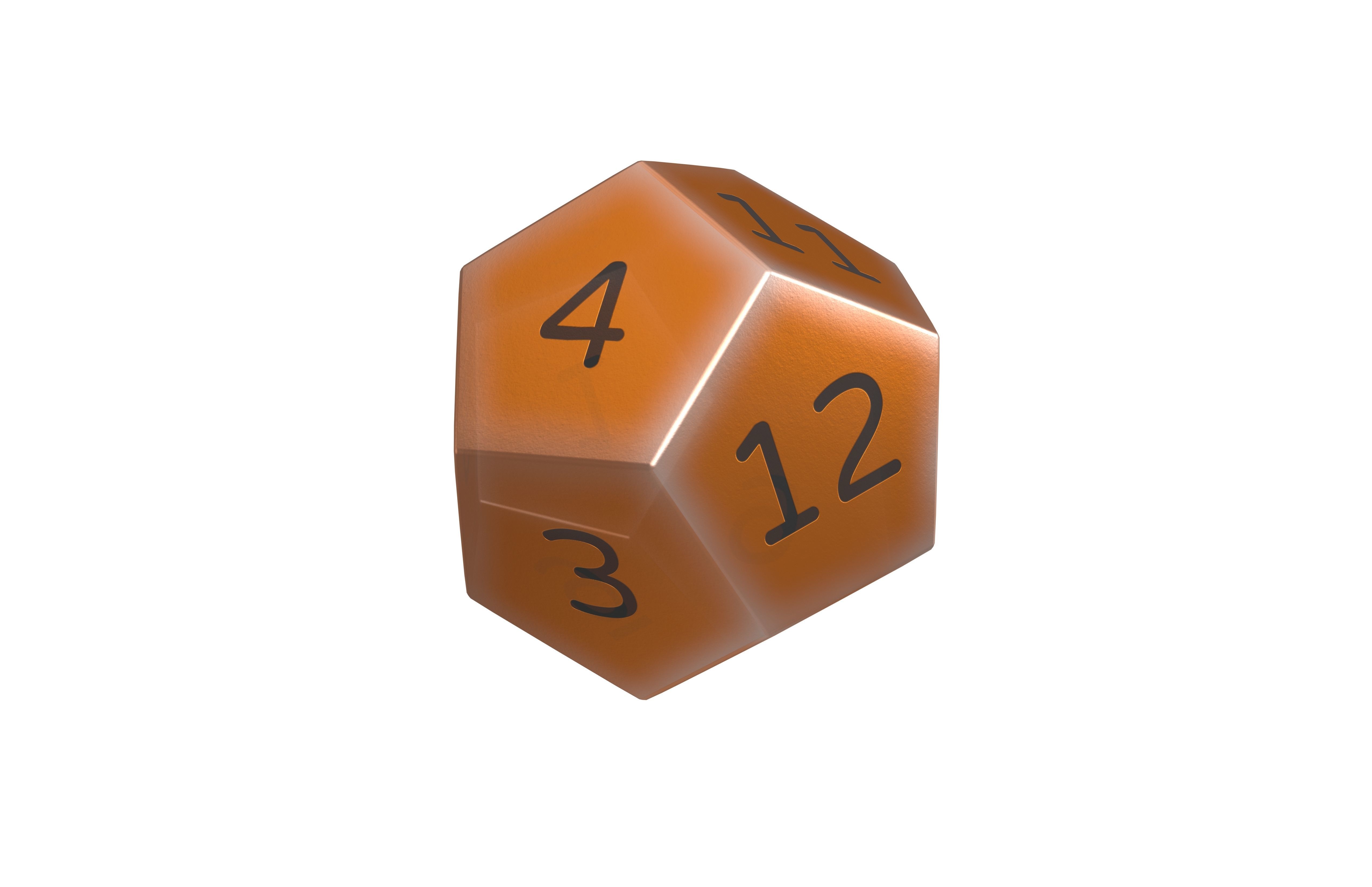 D12 Dice V1 019 Low-poly 3D model_1