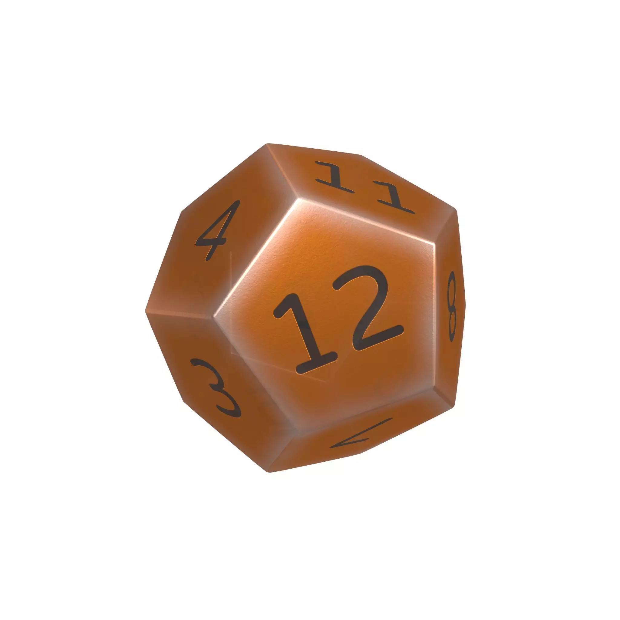 D12 Dice V1 019 Low-poly 3D model_0