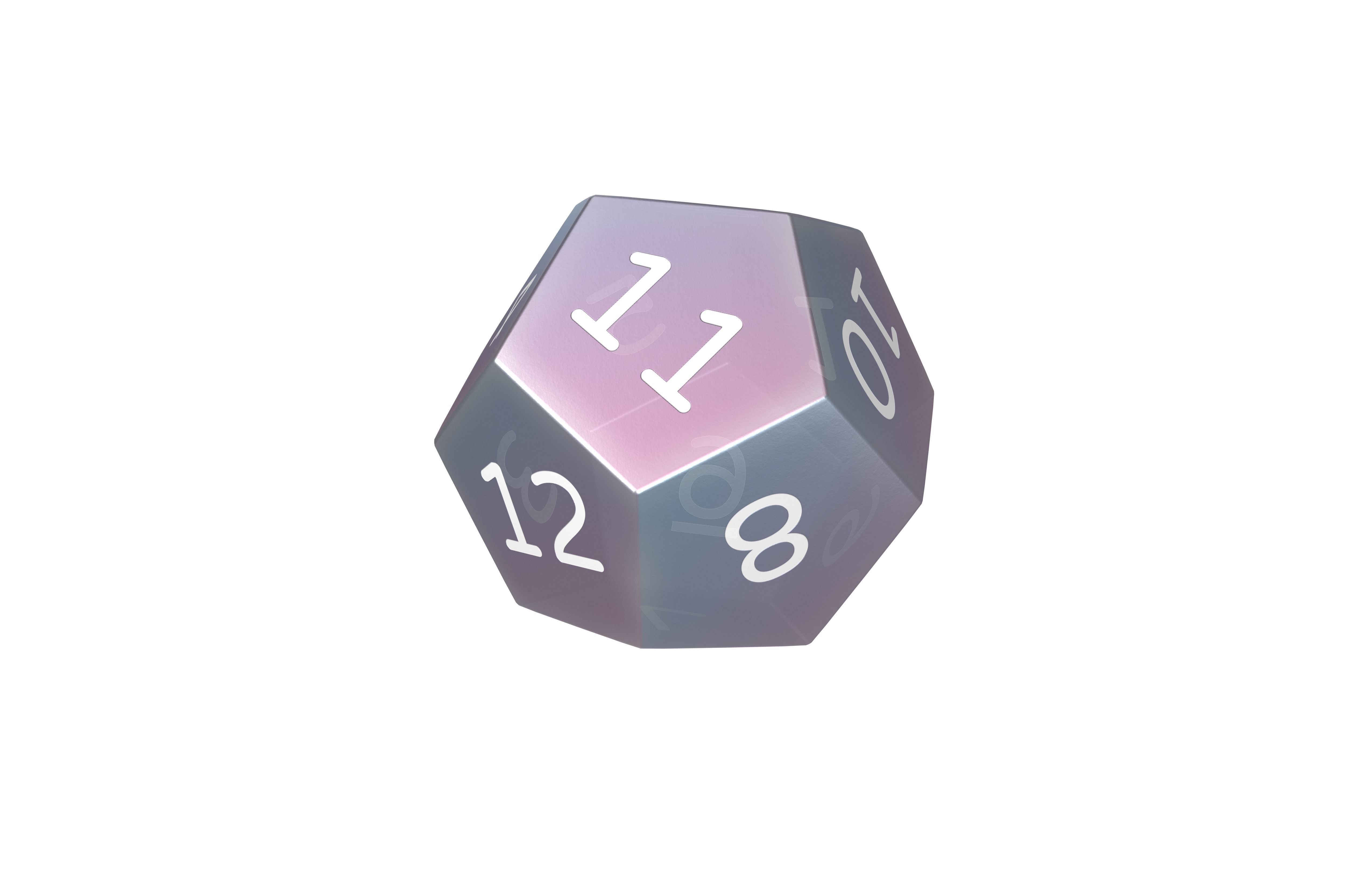 D12 Dice V1 021 Low-poly 3D model_1