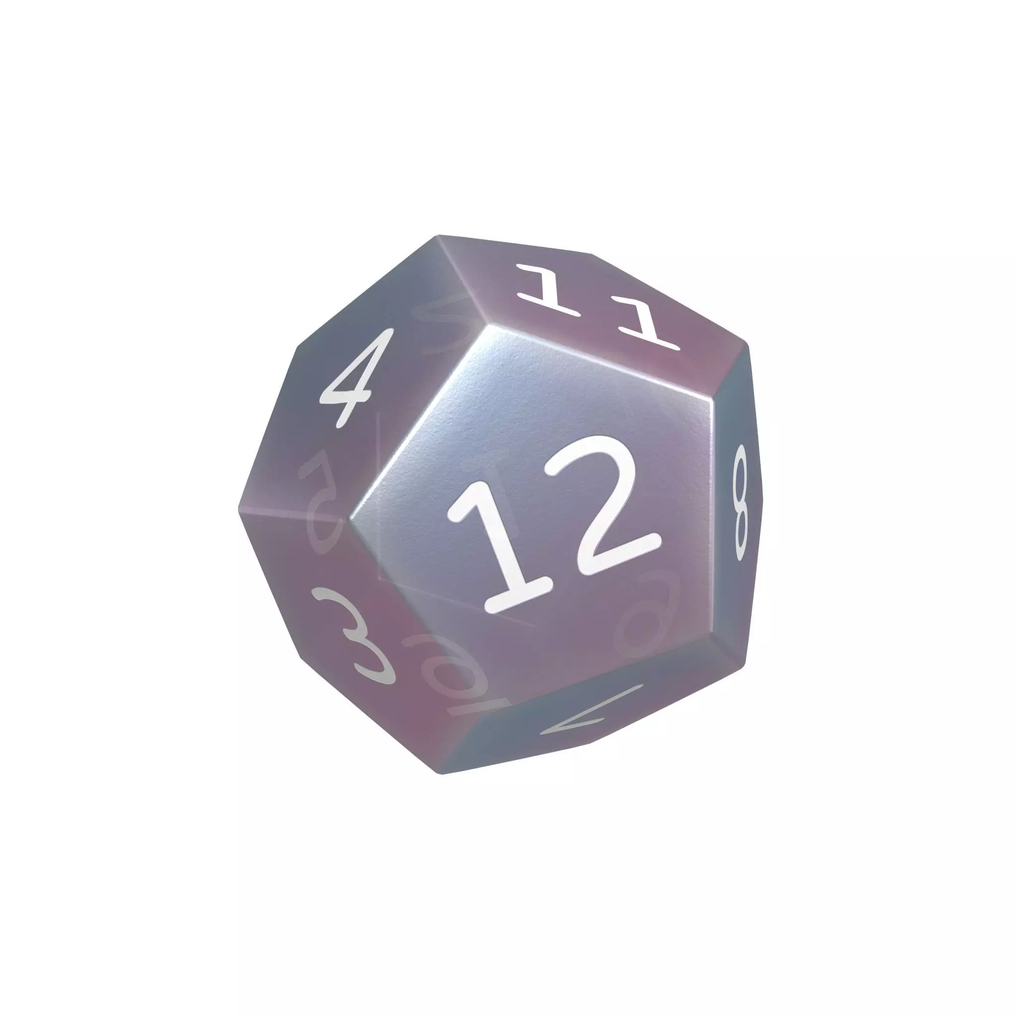 D12 Dice V1 021 Low-poly 3D model_0