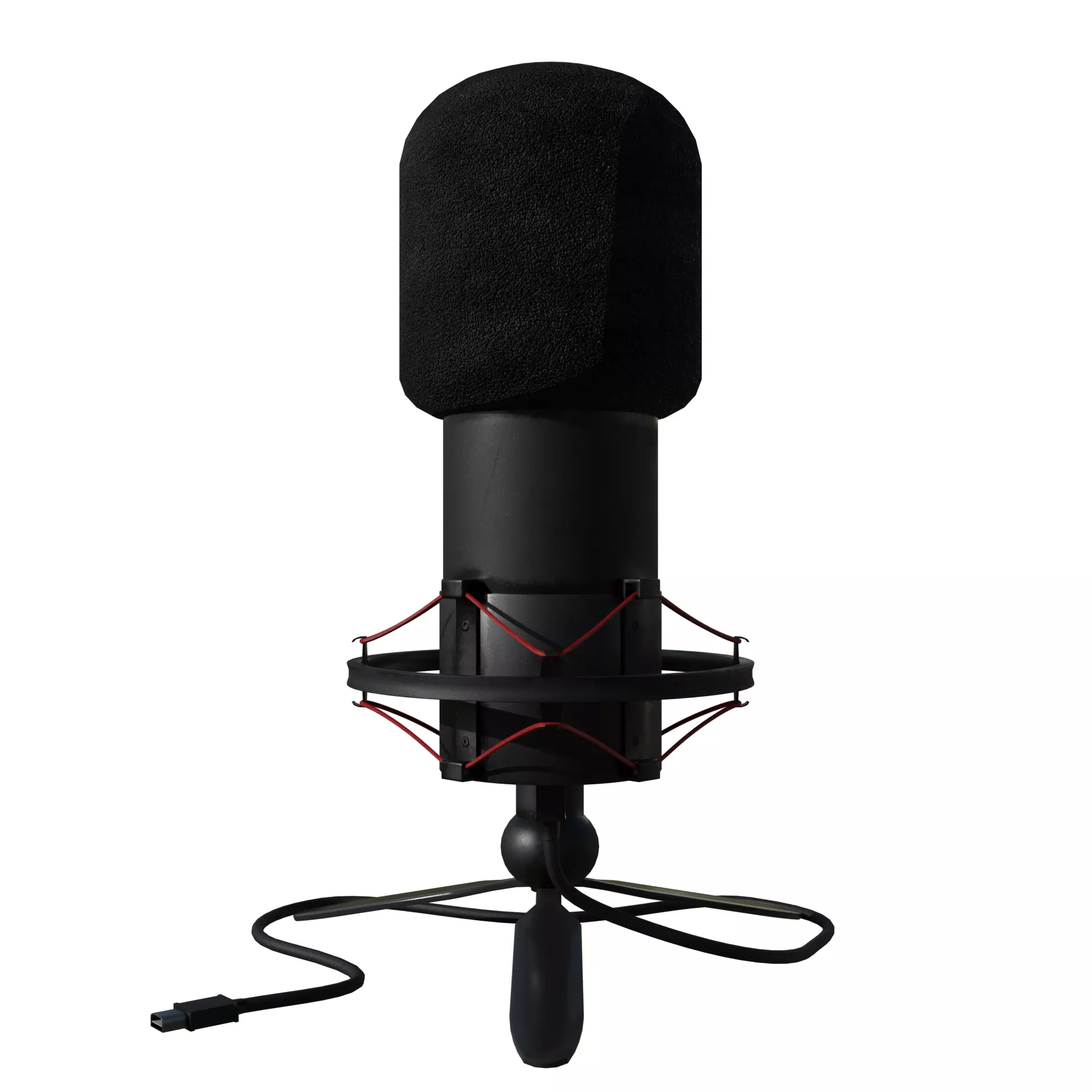 PBR Microphone Low-poly 3D model