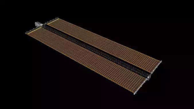 High quality 3d model ISS Solar arrays