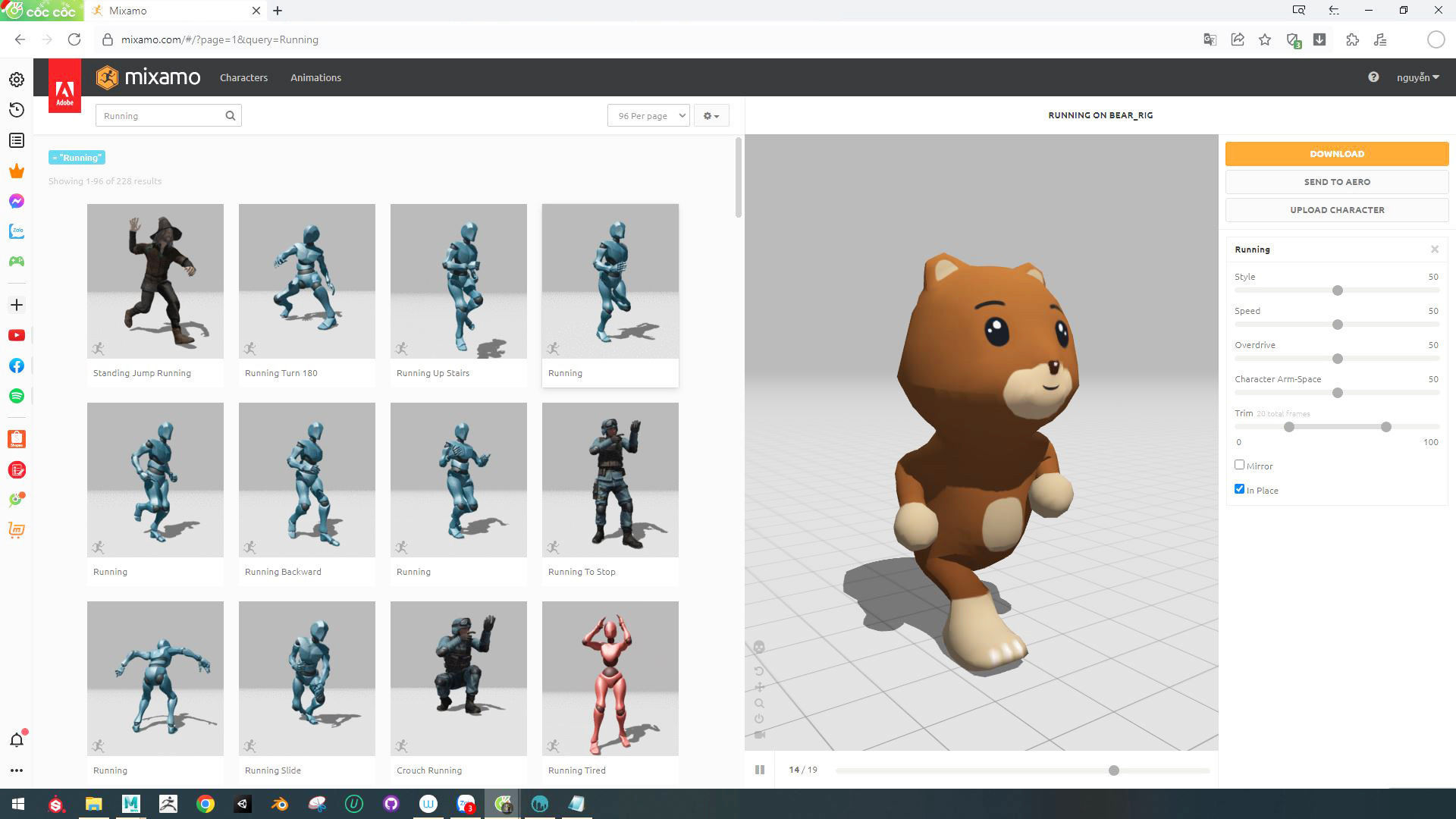 Character001 Animated Bear 3D Low-poly 3D model_3
