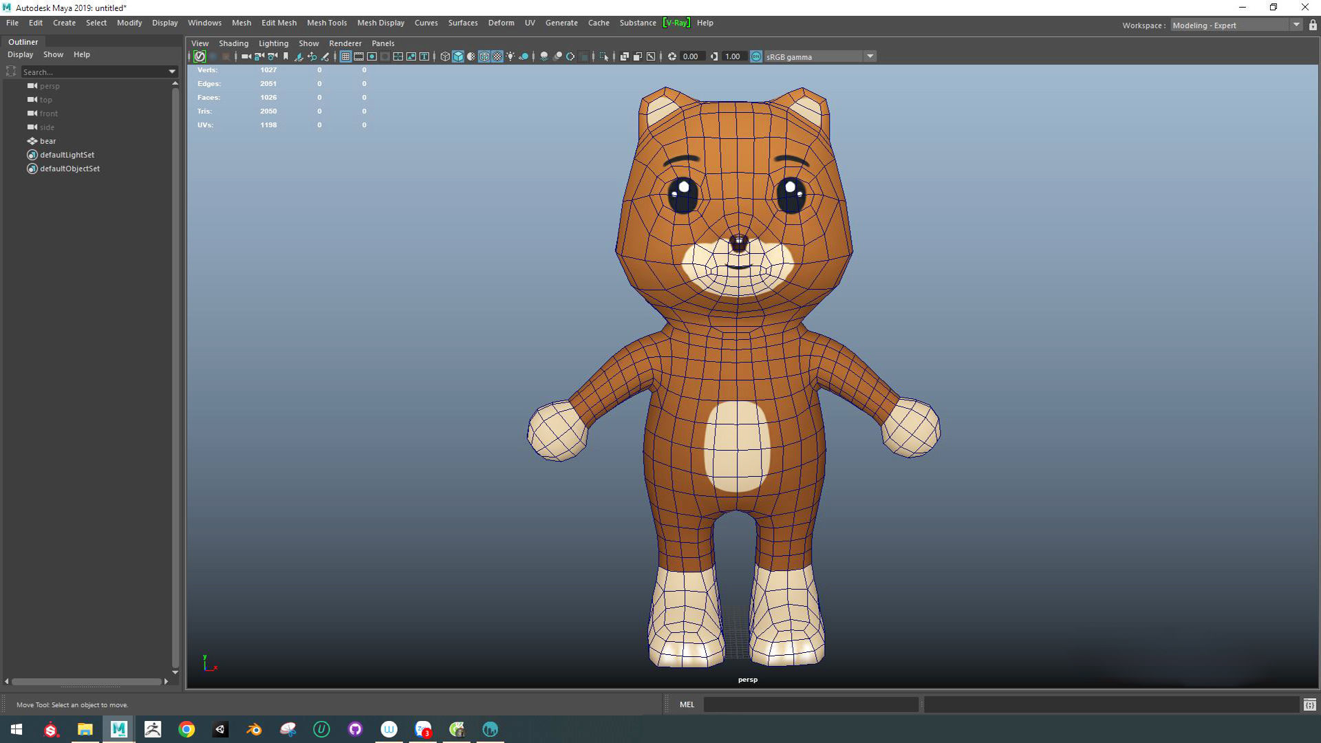 Character001 Animated Bear 3D Low-poly 3D model_8