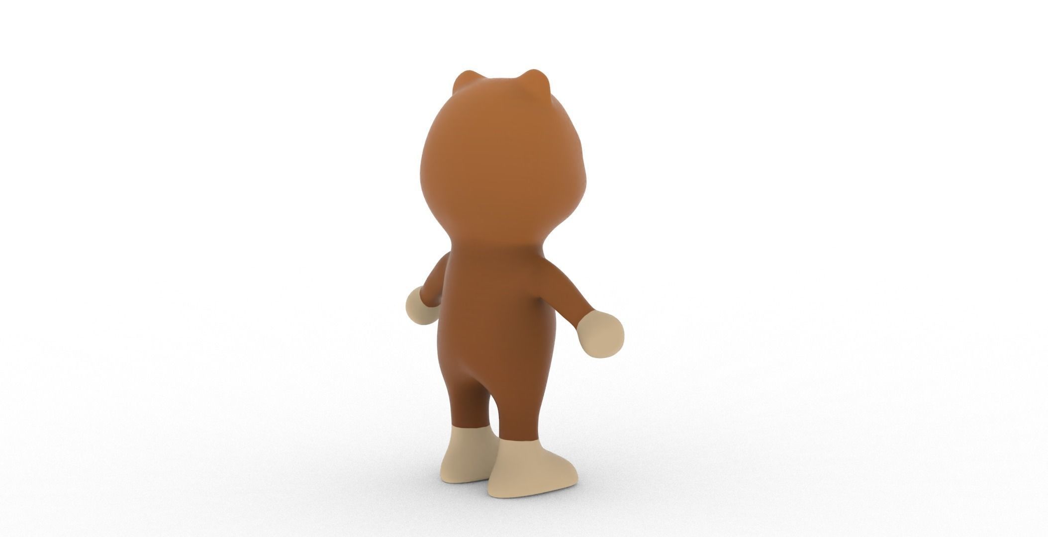 Character001 Animated Bear 3D Low-poly 3D model_22
