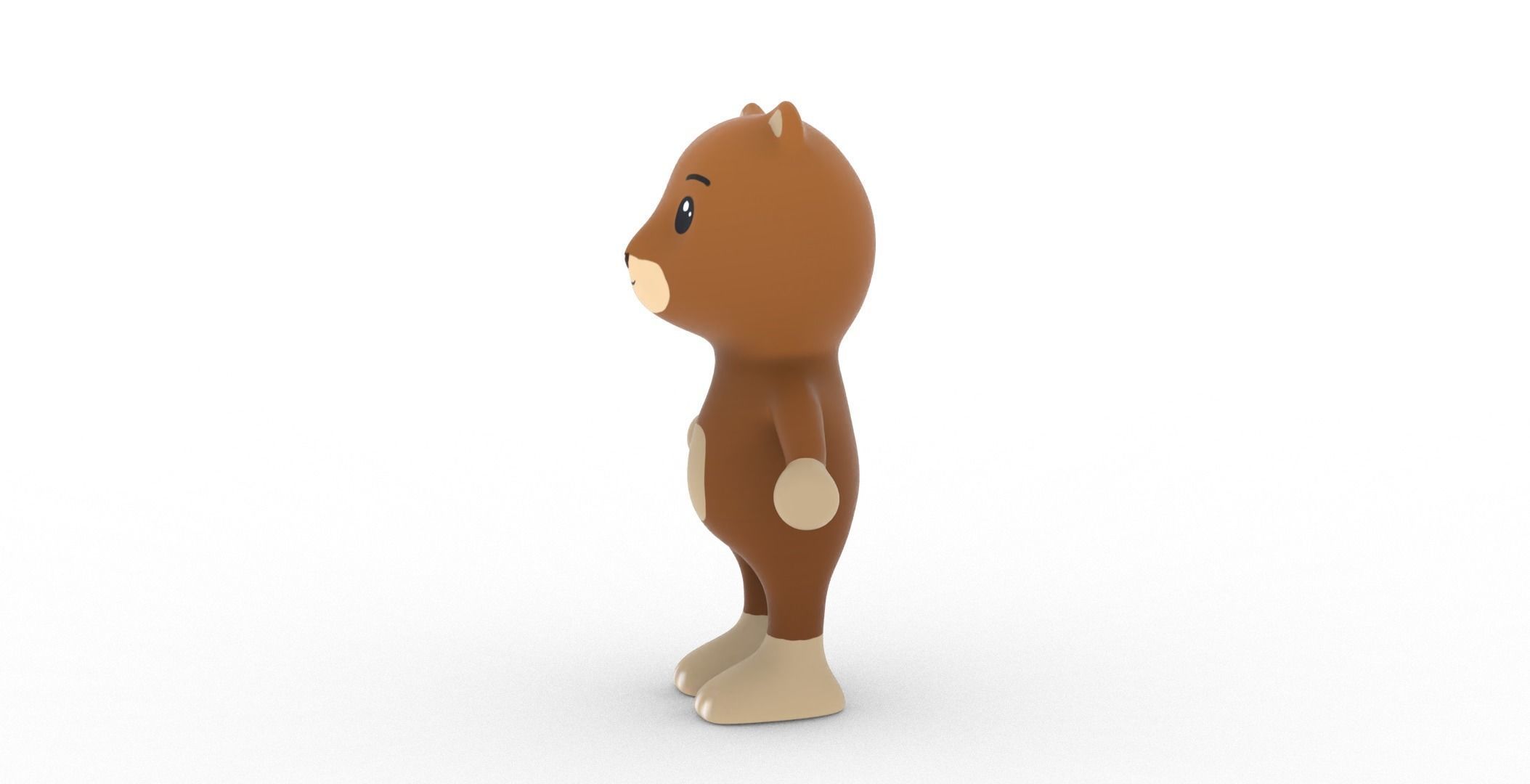 Character001 Animated Bear 3D Low-poly 3D model_12