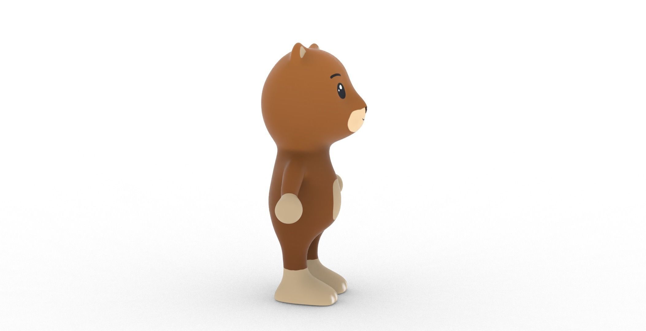 Character001 Animated Bear 3D Low-poly 3D model_18