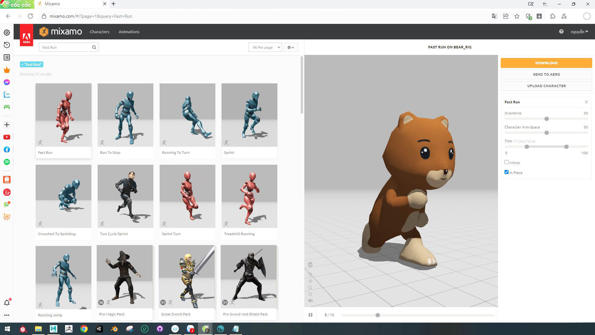 Character001 Animated Bear 3D Low-poly 3D model_2