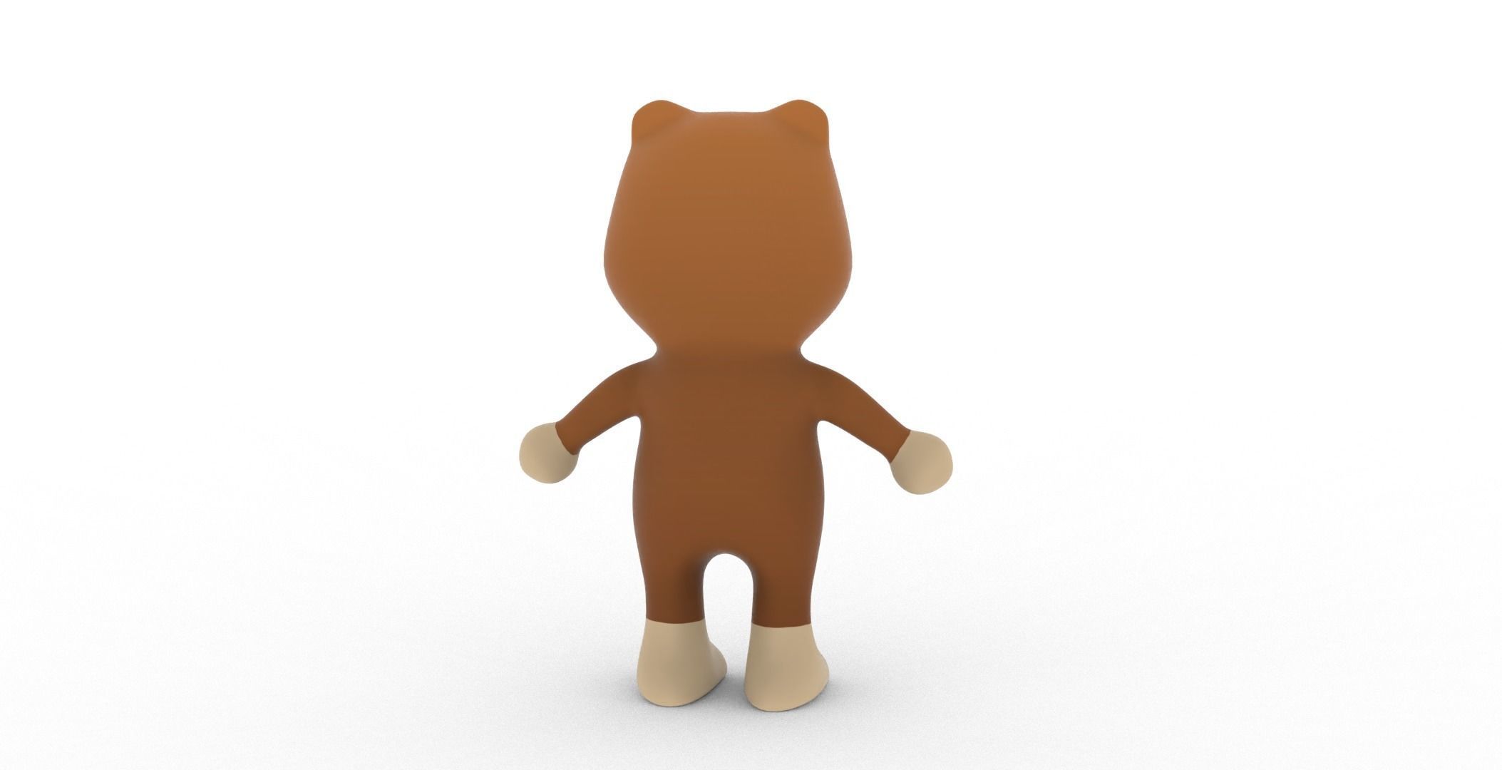 Character001 Animated Bear 3D Low-poly 3D model_28