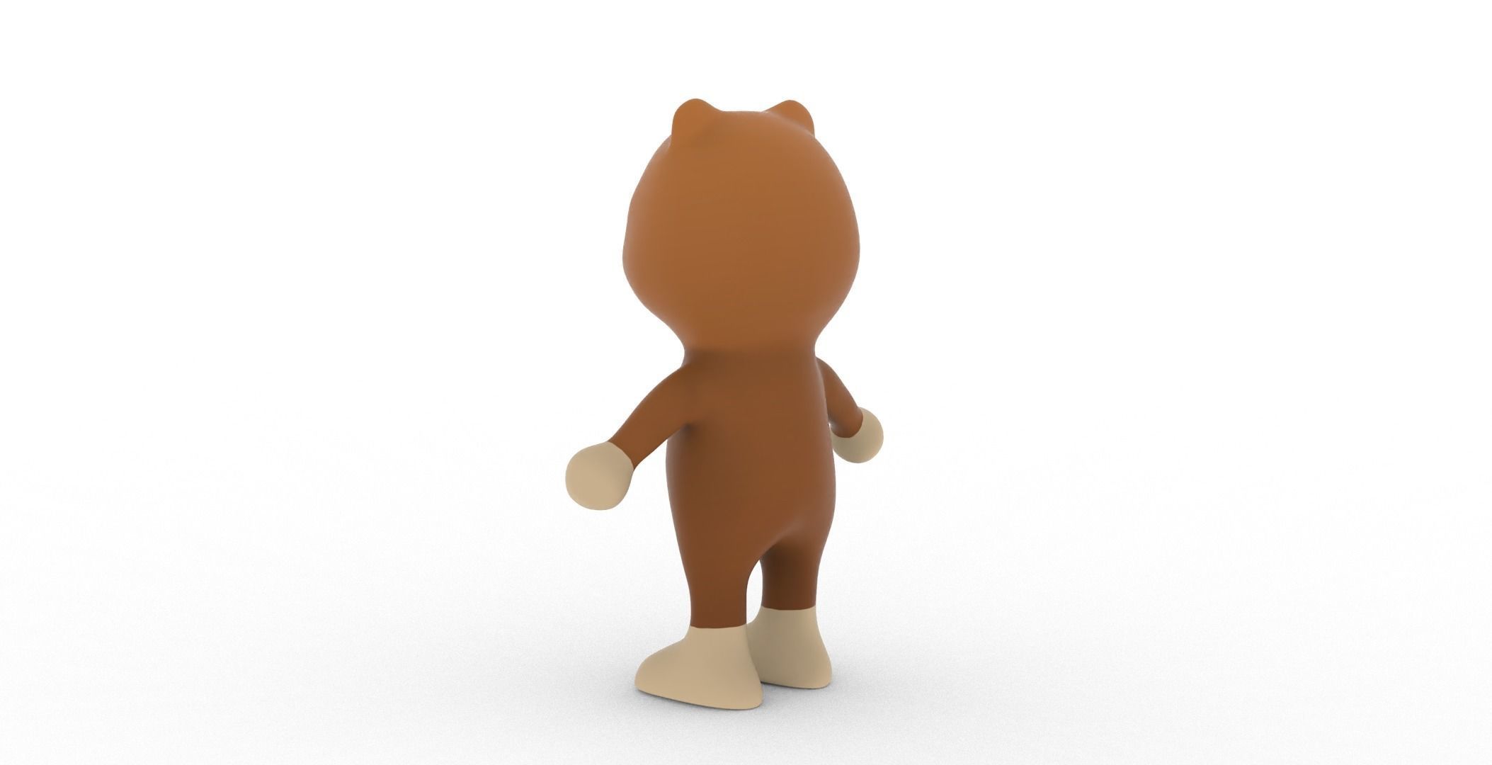 Character001 Animated Bear 3D Low-poly 3D model_27