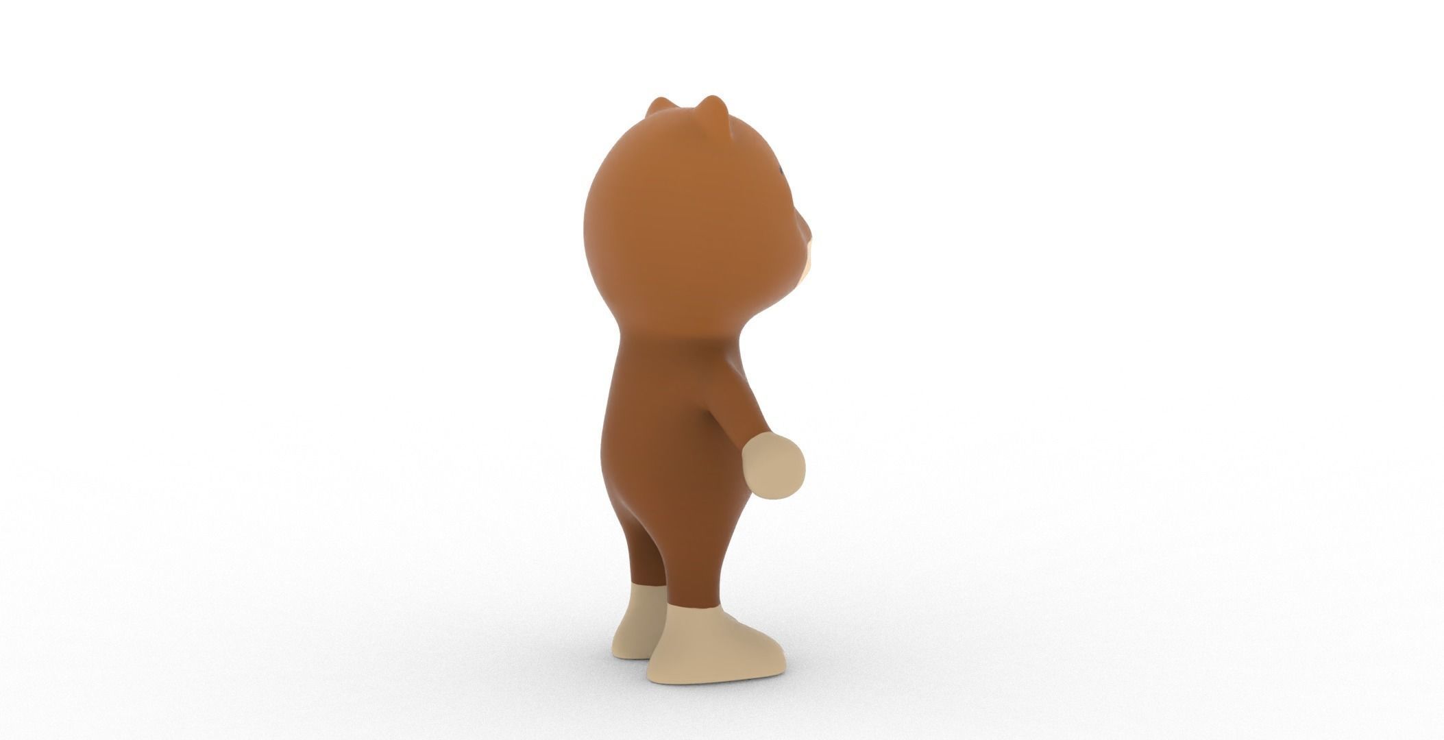 Character001 Animated Bear 3D Low-poly 3D model_26