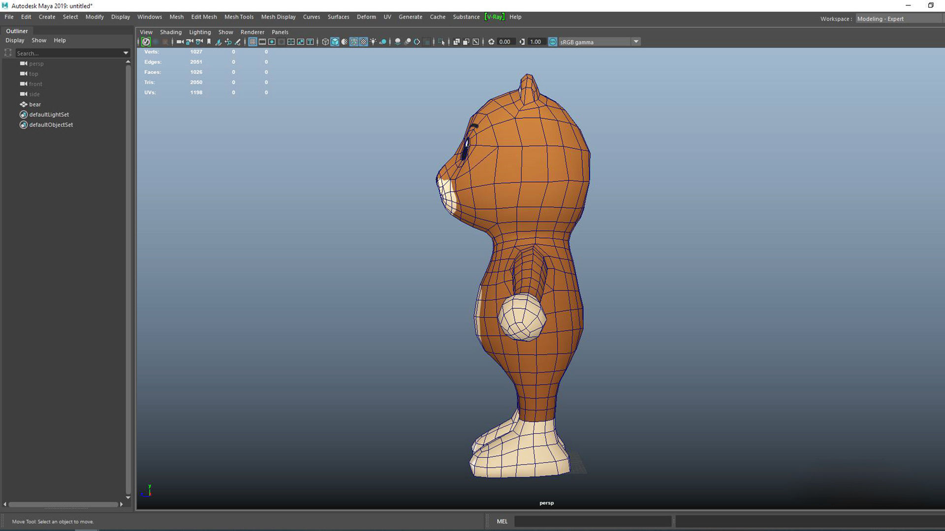 Character001 Animated Bear 3D Low-poly 3D model_9