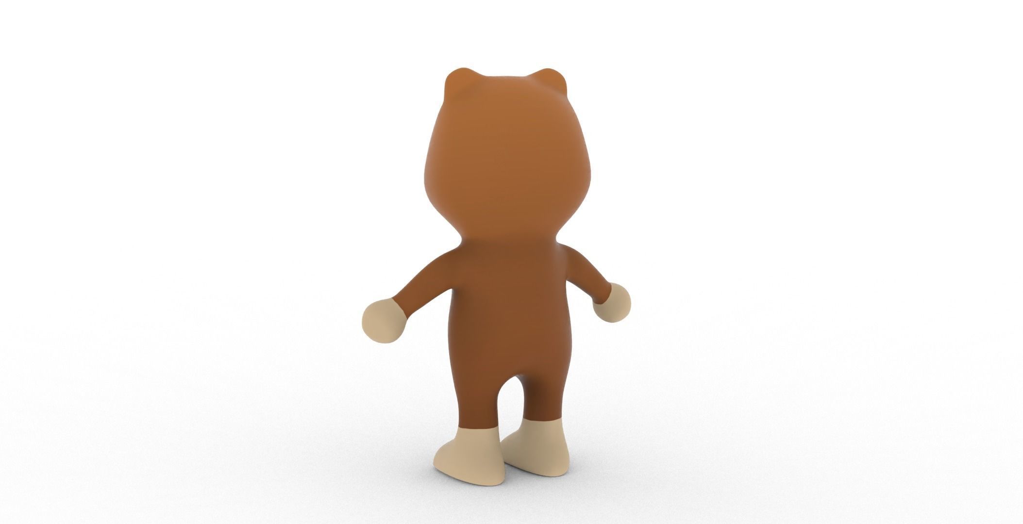 Character001 Animated Bear 3D Low-poly 3D model_24